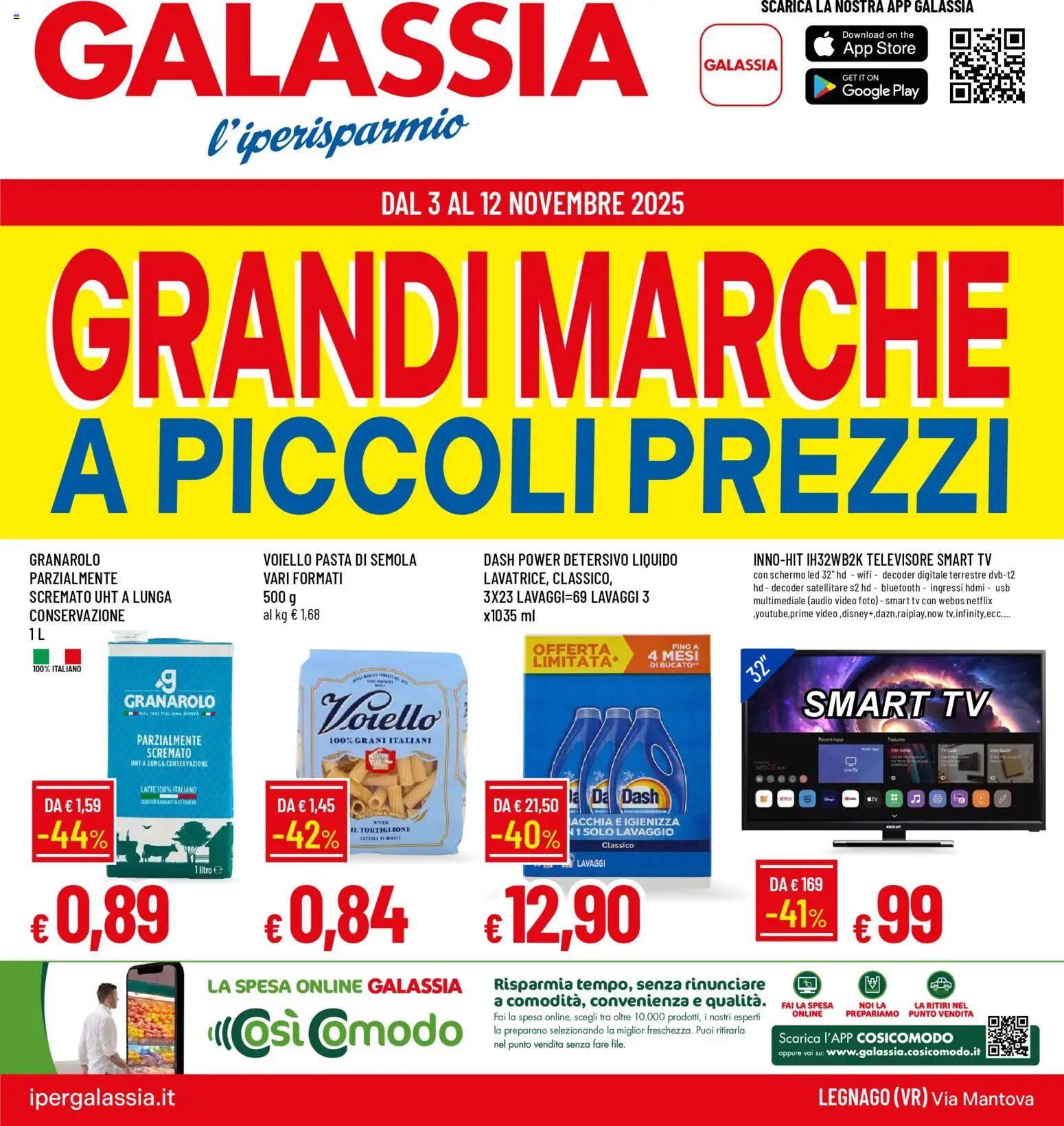 Volantino Galassia del 03.11.2025 | Pagina: 1 | Prodotti: Decoder, Video, Satellitare, USB