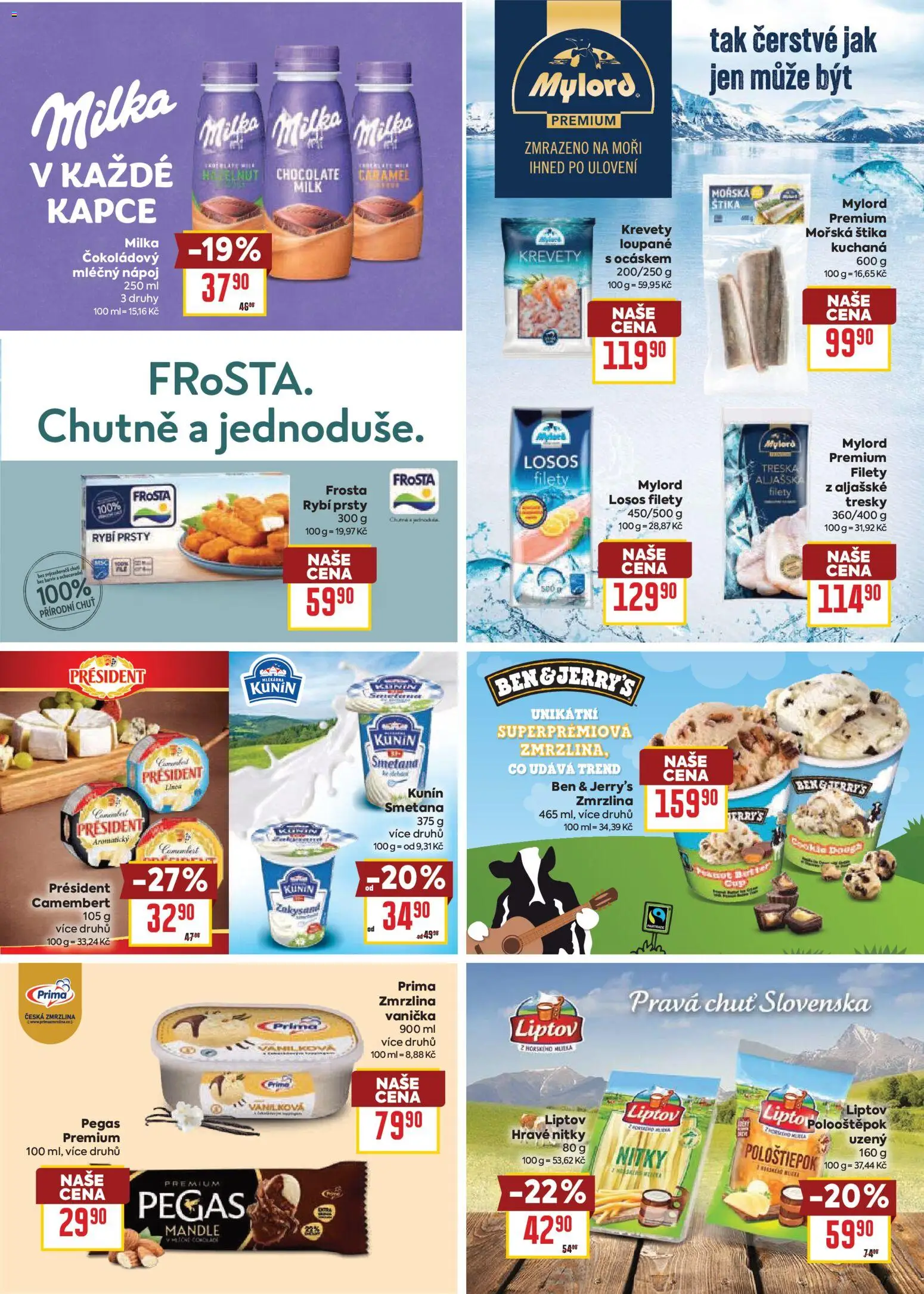 Billa leták - Vaše oblíbené značky od 25.02.2026 | Strana: 7 | Produkty: Treska, Smetana, Krevety, Camembert
