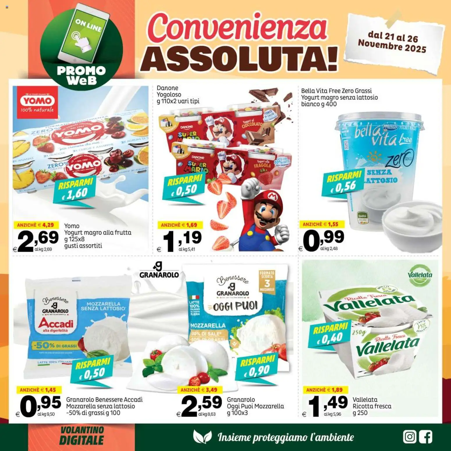 Volantino Elite Supermercati del 21.11.2025 | Pagina: 2 | Prodotti: Yogurt, Cioccolato, Latte, Ananas