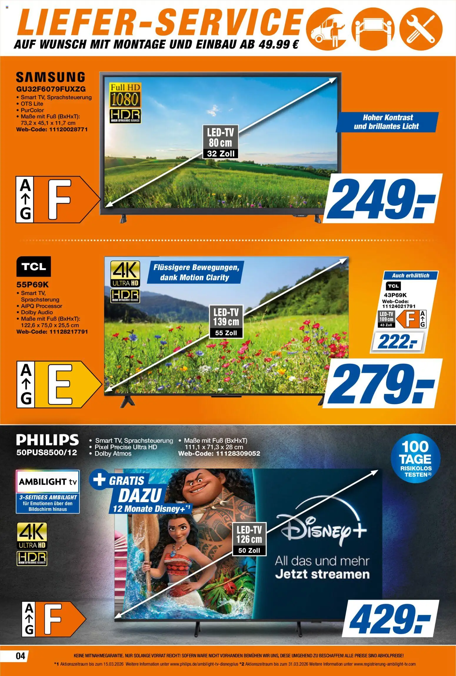 Expert Prospekt 	 – gültig ab 23.01.2026 | Seite: 4 | Produkte: Philips, Samsung, TV, Audio