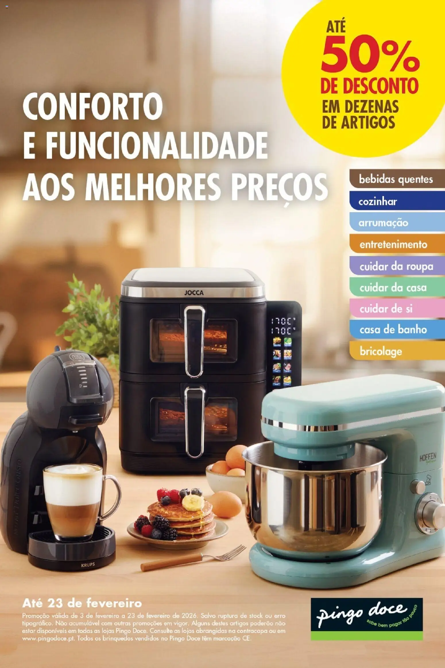 Pingo Doce - Bazar Casa Equipada │ válido de 03.02.2026 | Página: 1 | Produtos: Air fryer, Casa de banho, Banho