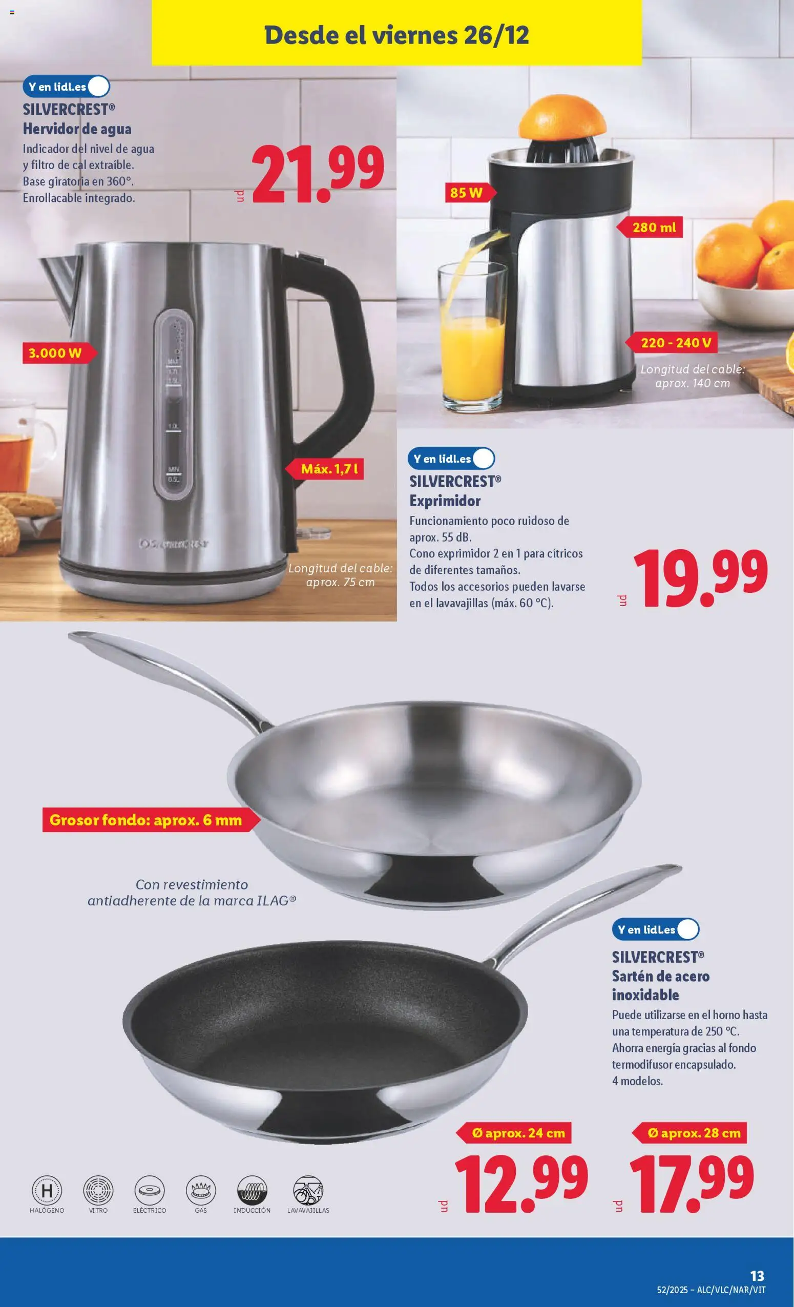 Lidl folleto de bazar │ válido desde el 22.12.2025 | Página: 25 | Productos: El horno, Cable, Horno, Lavavajillas
