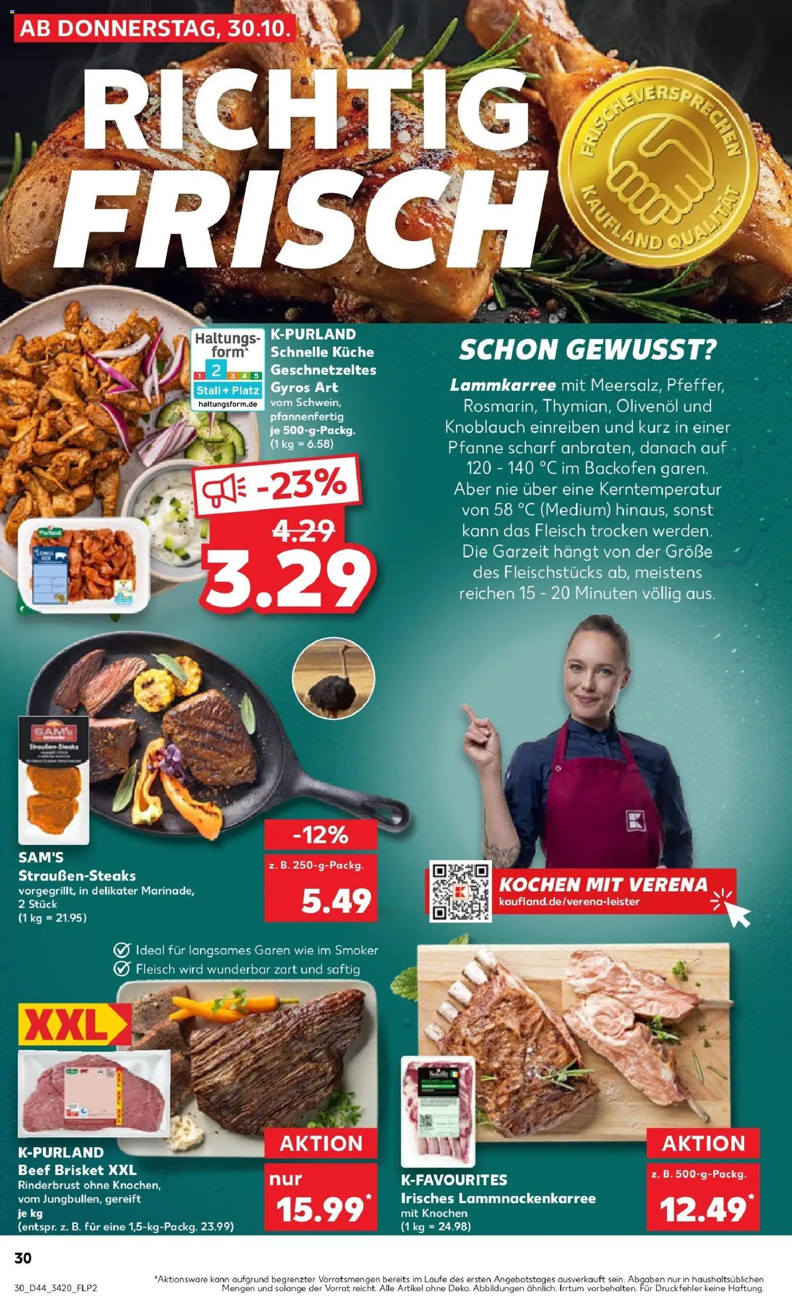 Kaufland prospekt Unterwellenborn	 – gültig ab 30.10.2025 | Seite: 30 | Produkte: Knoblauch, Backofen, Steak, Fleisch