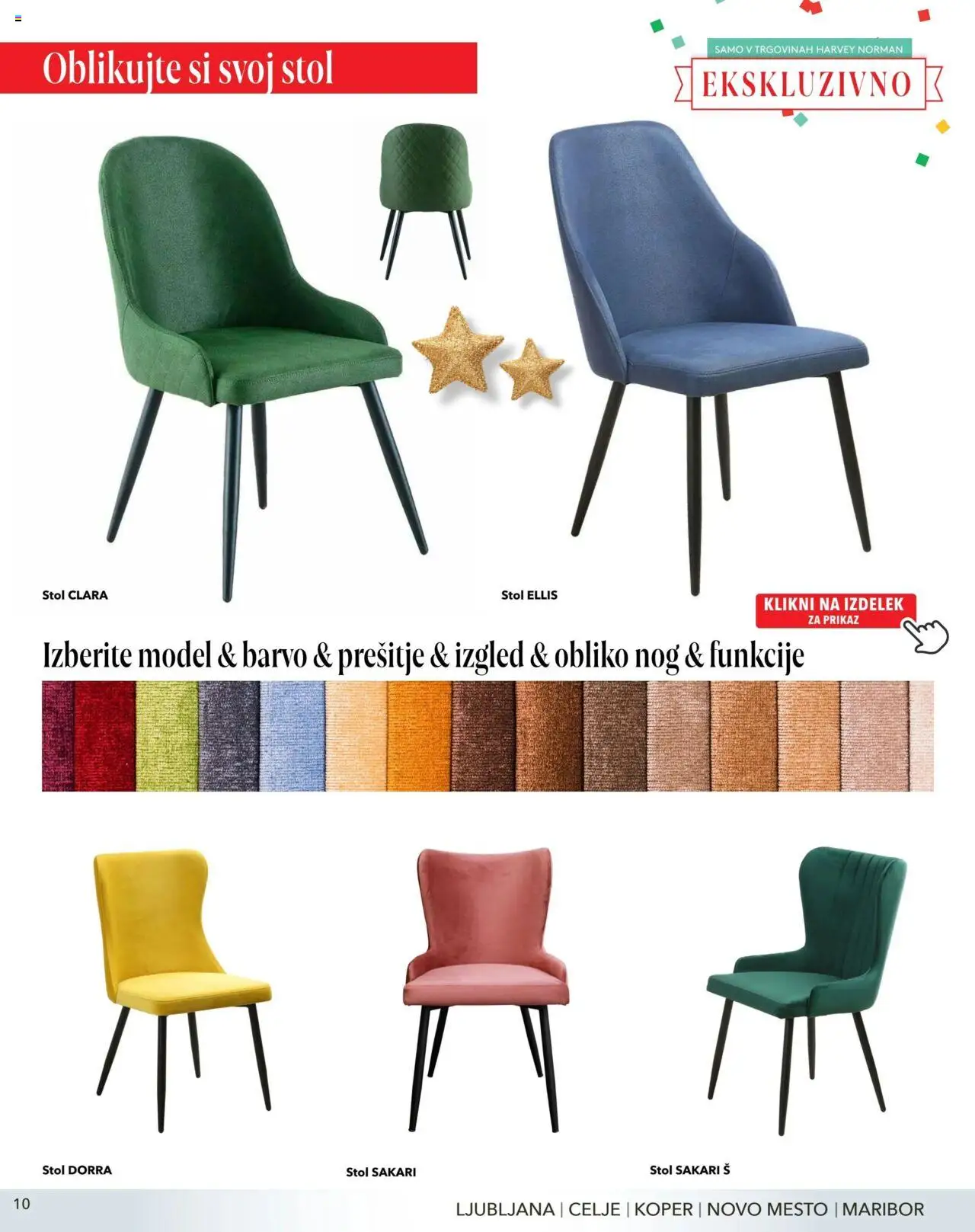 Harvey Norman katalog praznična jedilnica │ velja od 07.12.2023 | Stran: 10 | Izdelki: Stol