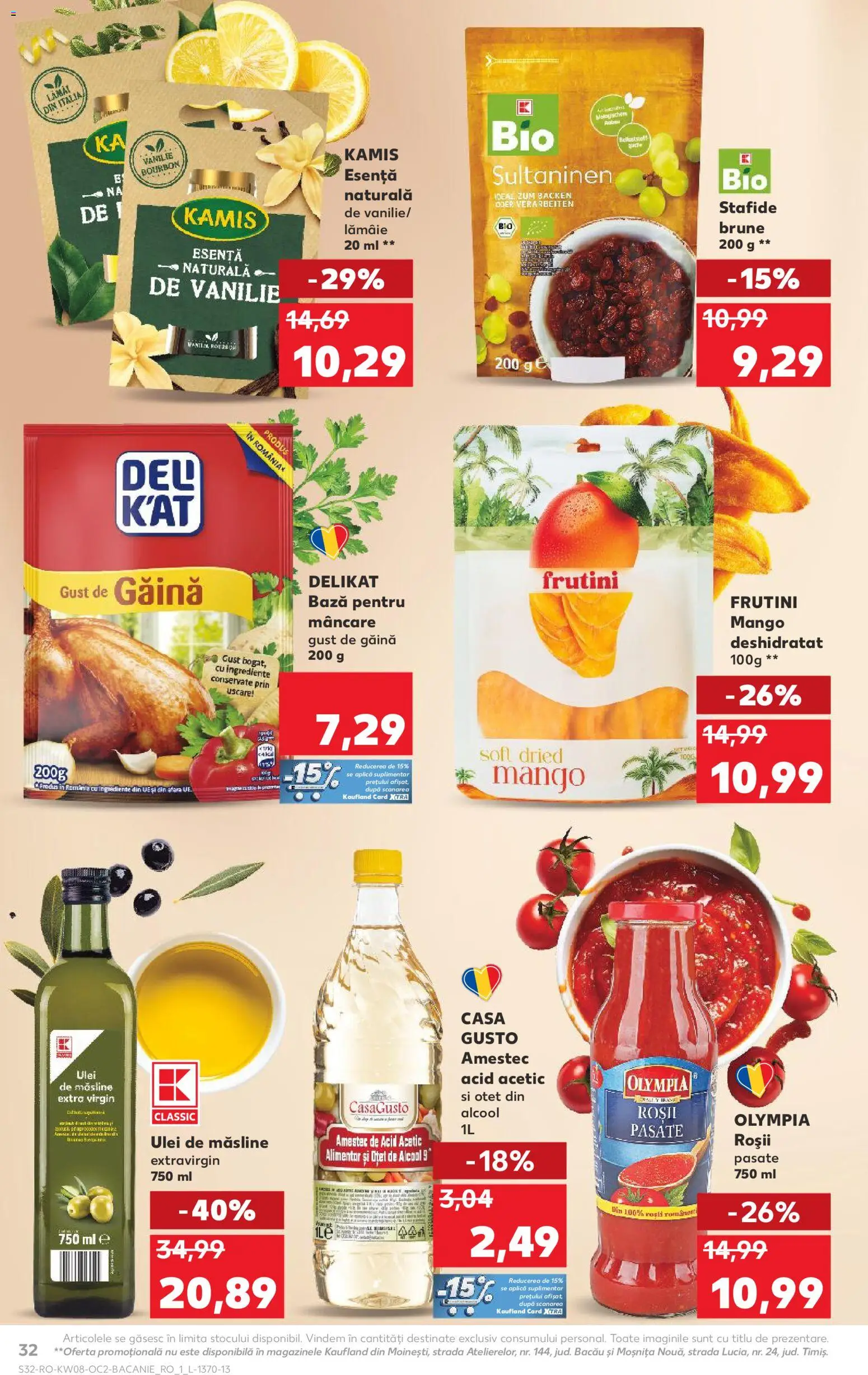 Noul catalog Kaufland – valabil de la 18.02.2026 | Pagină: 32 | Produse: Măsline, Bourbon, Stafide, Mango