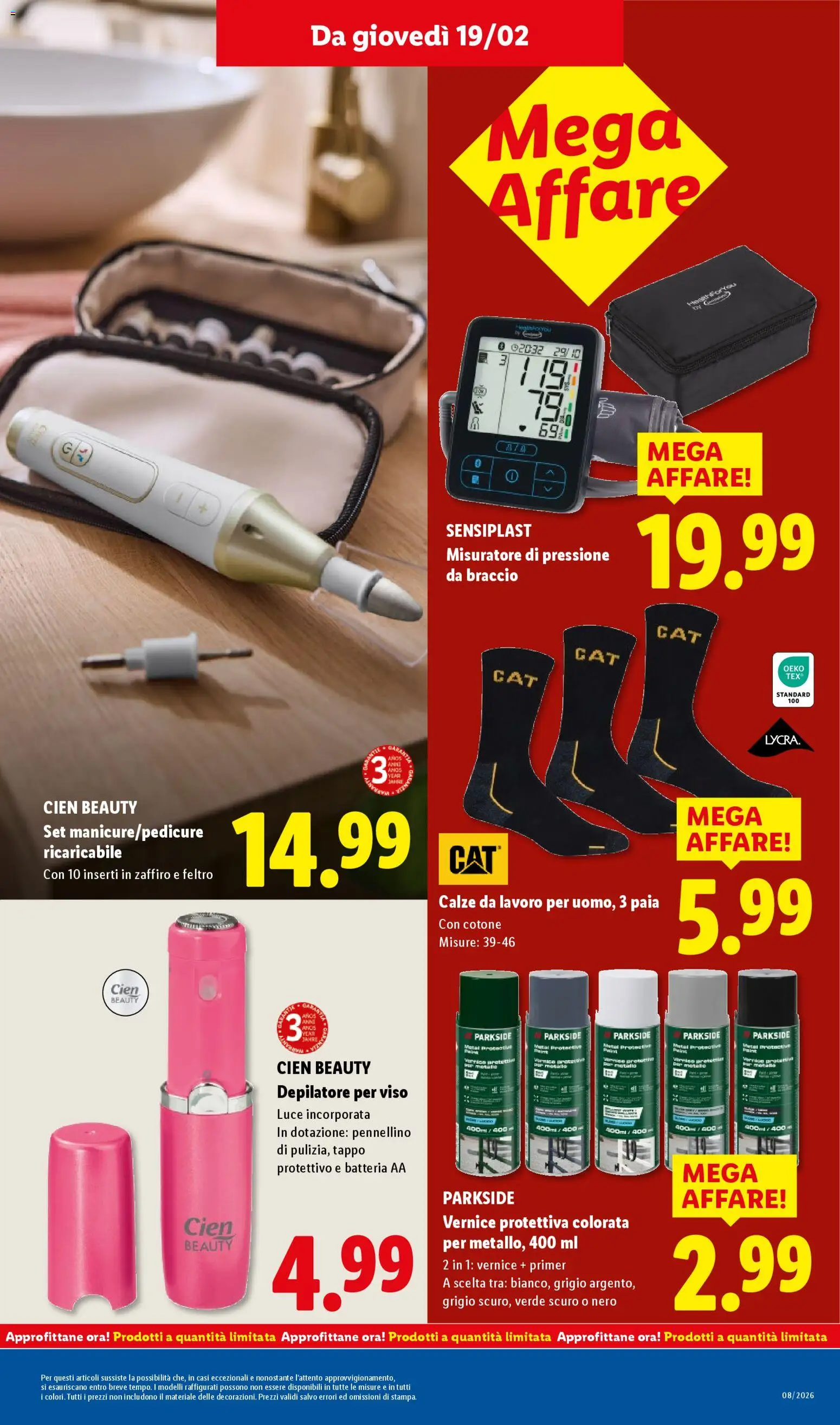 Volantino Lidl del 16.02.2026 | Pagina: 45 | Prodotti: Misuratore di pressione, Batteria
