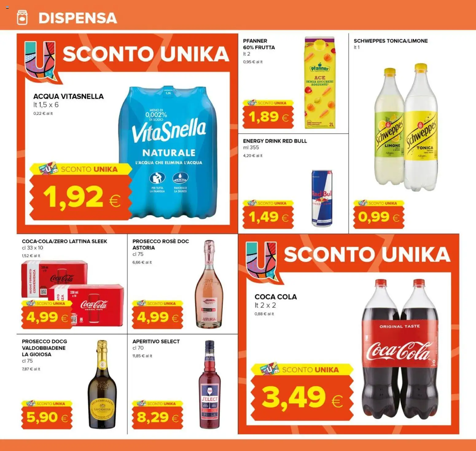 Volantino Oasi del 21.11.2025 | Pagina: 18 | Prodotti: Prosecco, Acqua, Limone, Red Bull