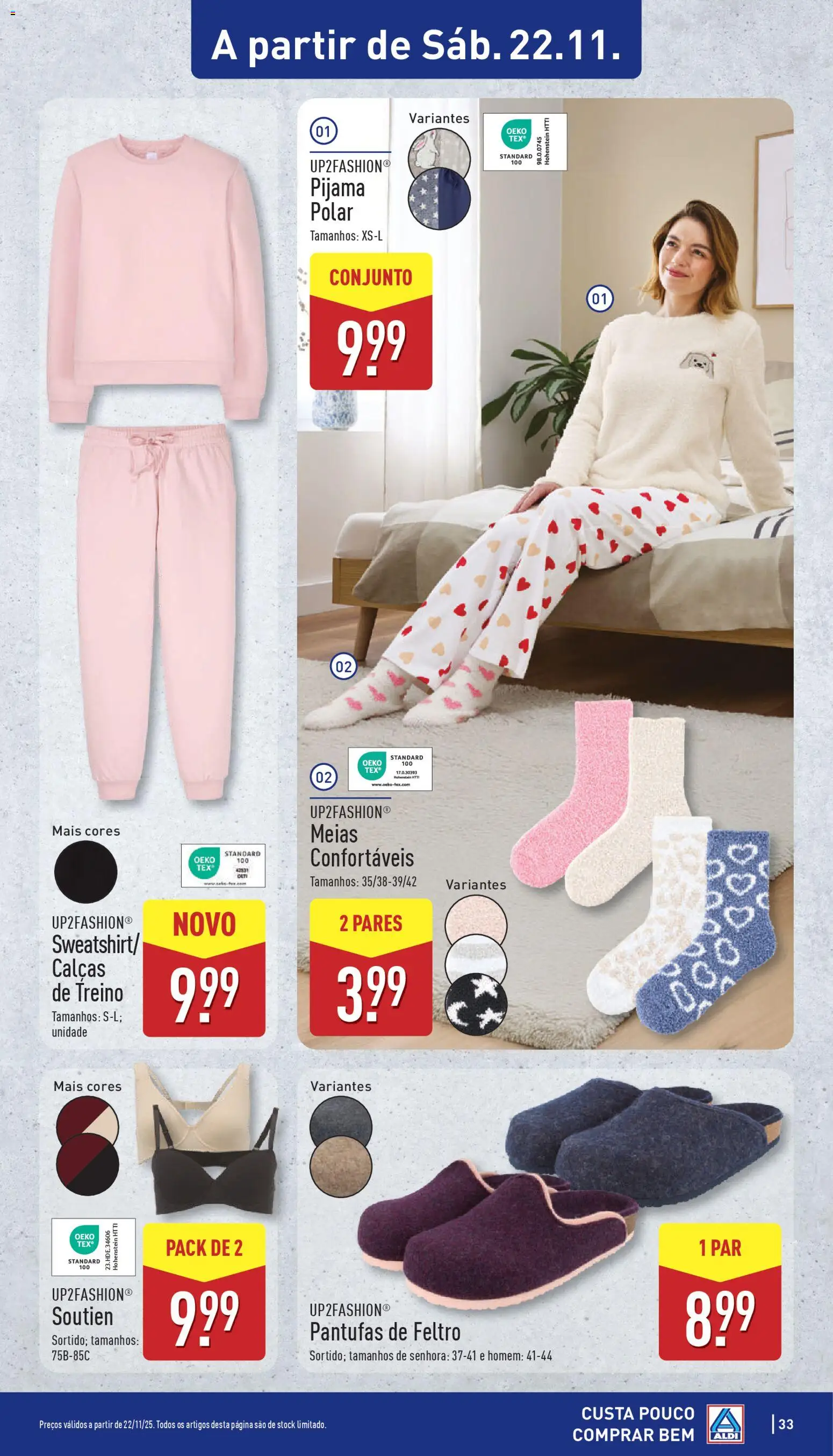 Aldi folheto │ válido de 17.11.2025 | Página: 33 | Produtos: Calças, Meias