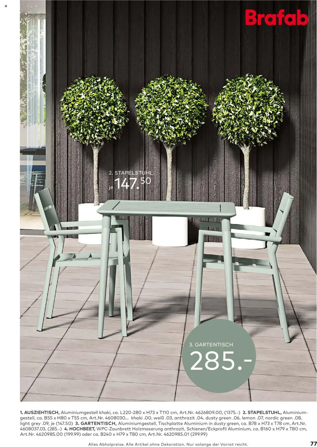 Porta! - Outdoor - Gartenmöbelkatalog 2025 - gültig ab dem 02.03.2025 | Seite: 77
