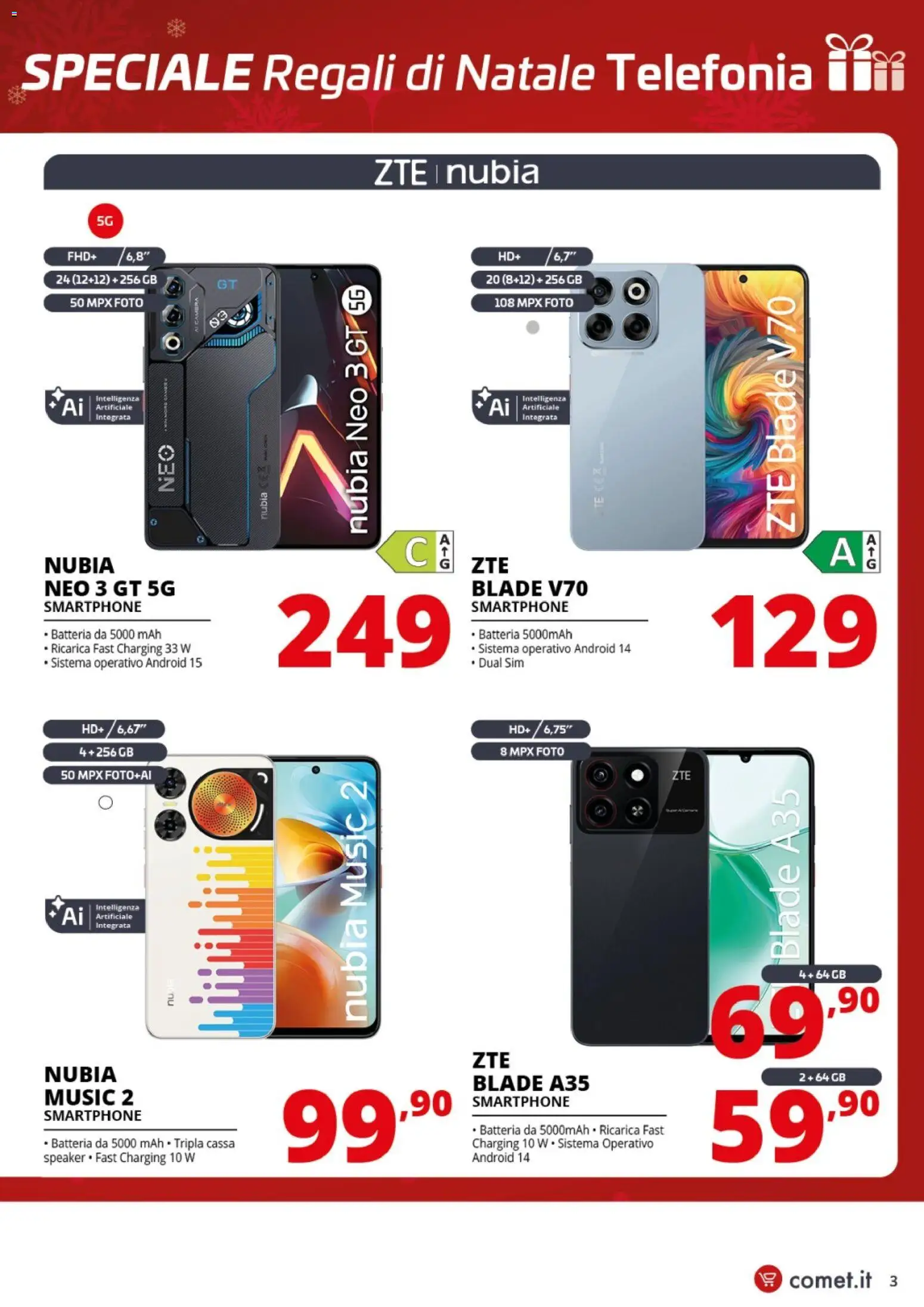 Volantino Comet del 12.12.2025 | Pagina: 3 | Prodotti: Smartphone, Batteria