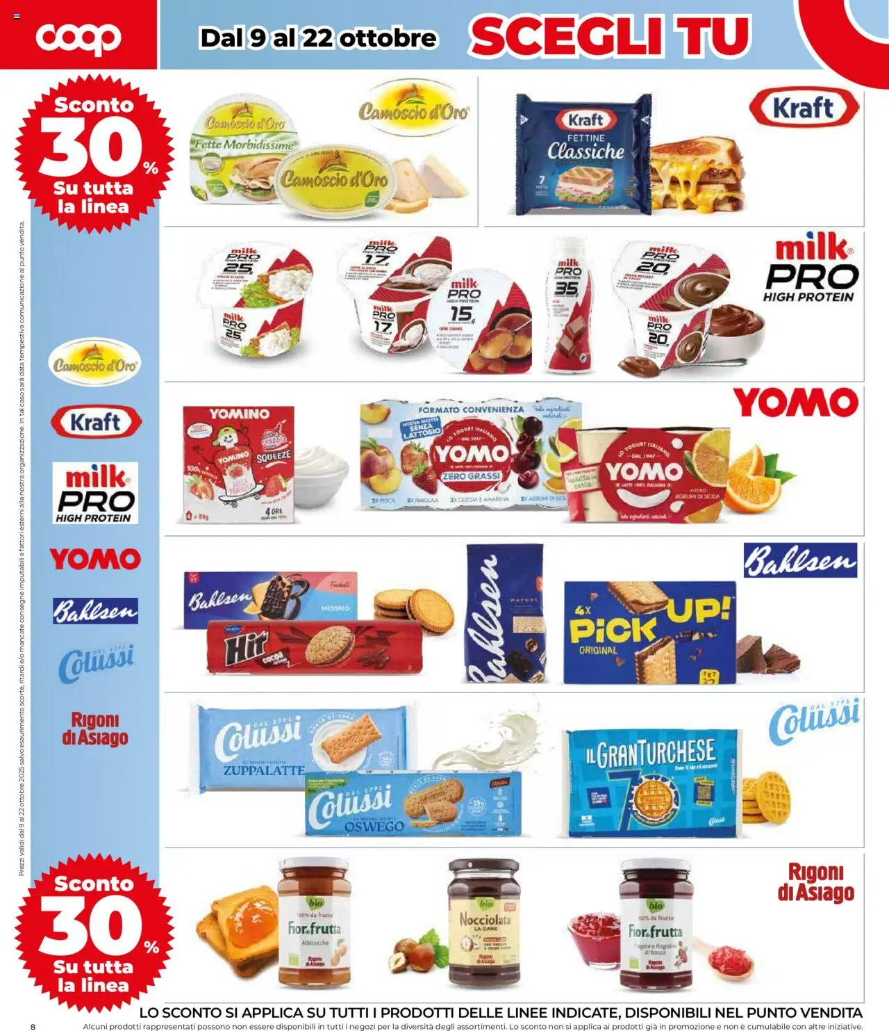 Volantino COOP del 09.10.2025 | Pagina: 8 | Prodotti: Frutta, Agrumi, Data, Albicocche