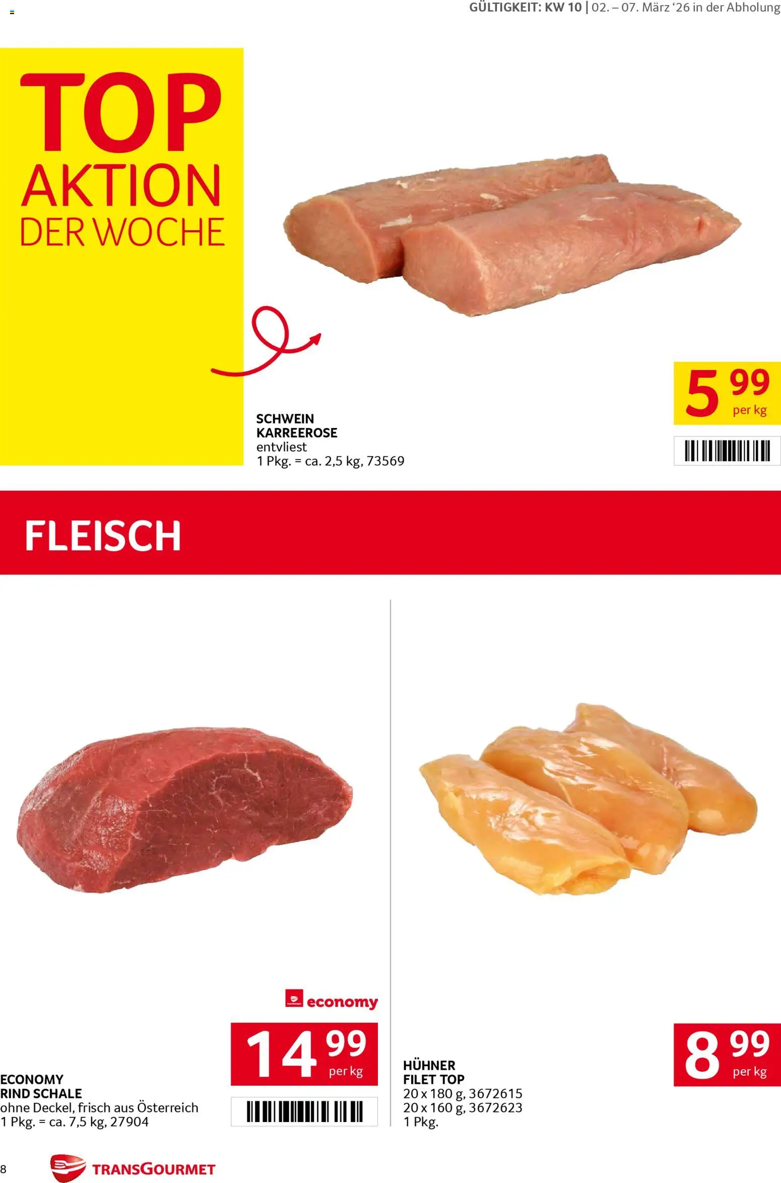 Transgourmet Flugblatt gültig ab 02.03.2026 | Seite: 8