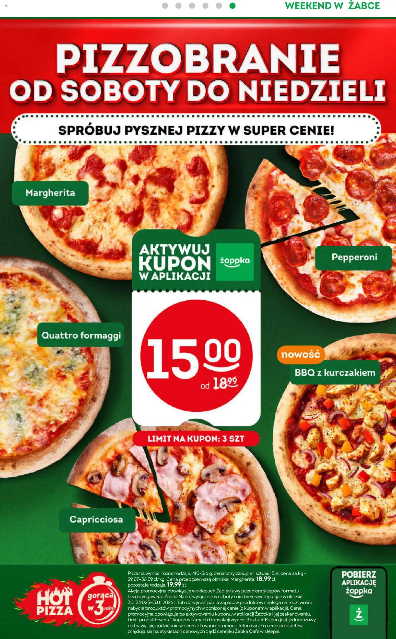 Żabka Gazetka - Weekendowe promocje od 09.01.2026 | Strona: 7 | Produkty: Pizza
