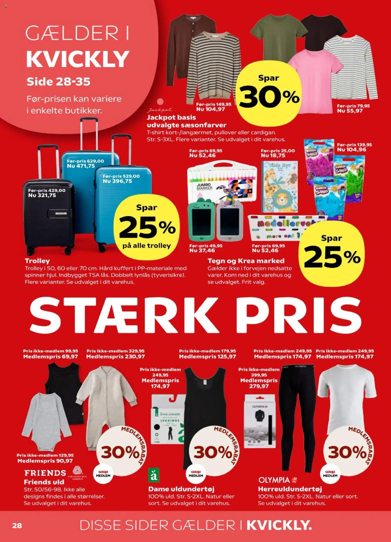 Kvickly tilbudsavis – gyldig fra 23.01.2026 | Side: 30 | Produkter: Leggings, Kuffert