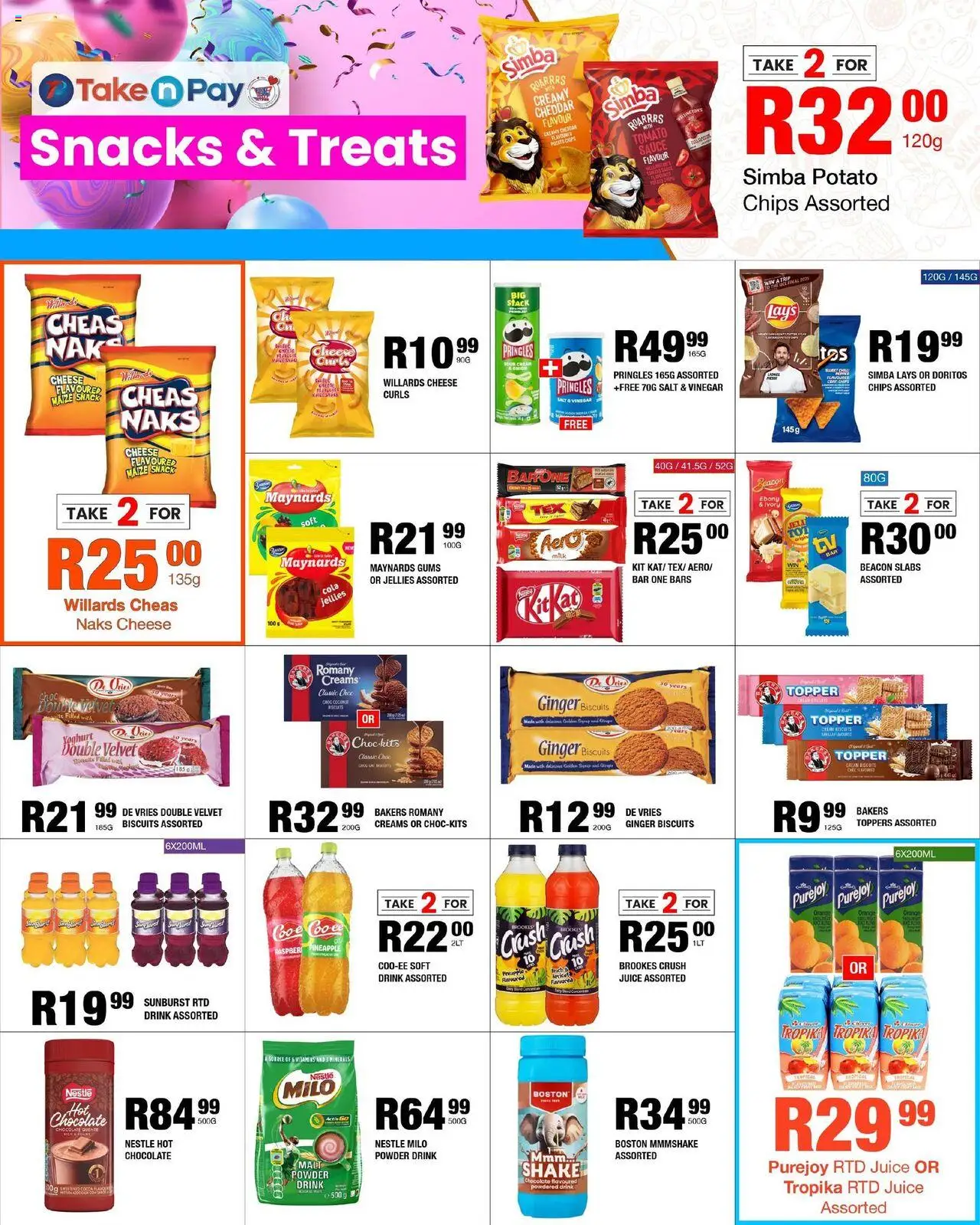 New Take n Pay catalogue – valid from 06.10.2025 | Page: 7 | Products: Chocolate, Vinegar, Sauce, Salt