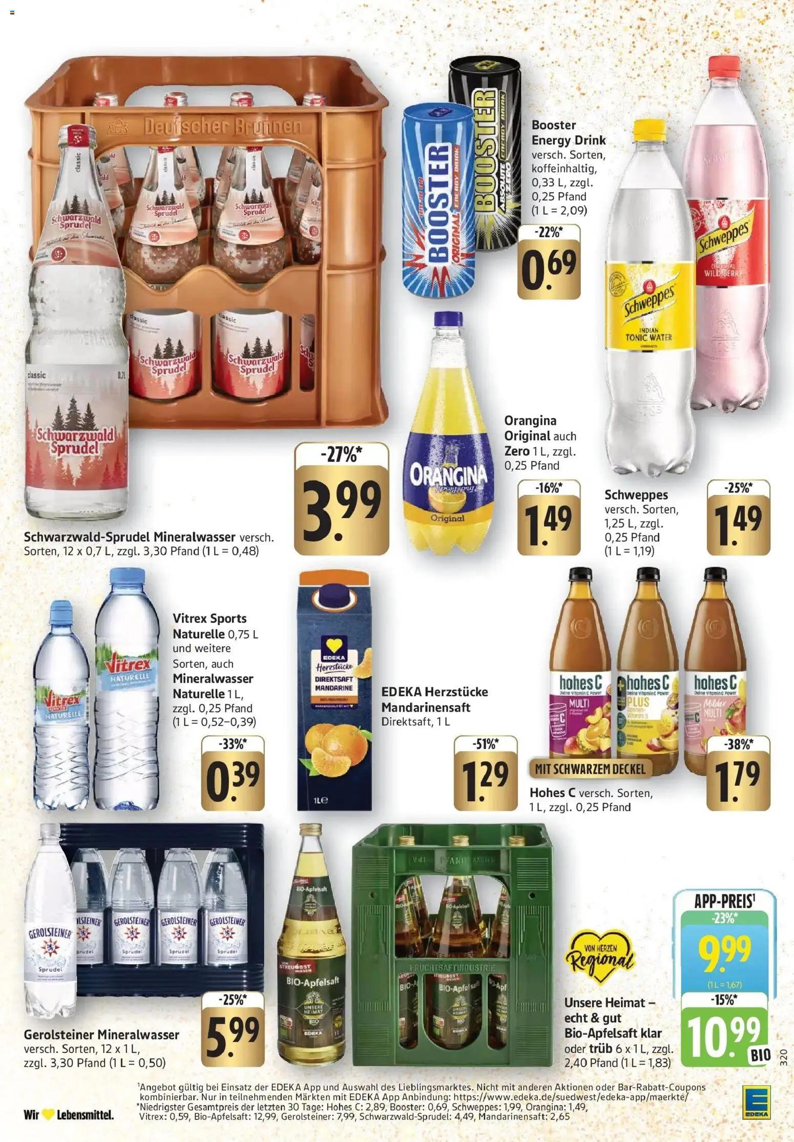 Edeka prospekt Bad Camberg	 – gültig ab 15.12.2025 | Seite: 24 | Produkte: Schweppes, Apple, Hohes c, Gerolsteiner