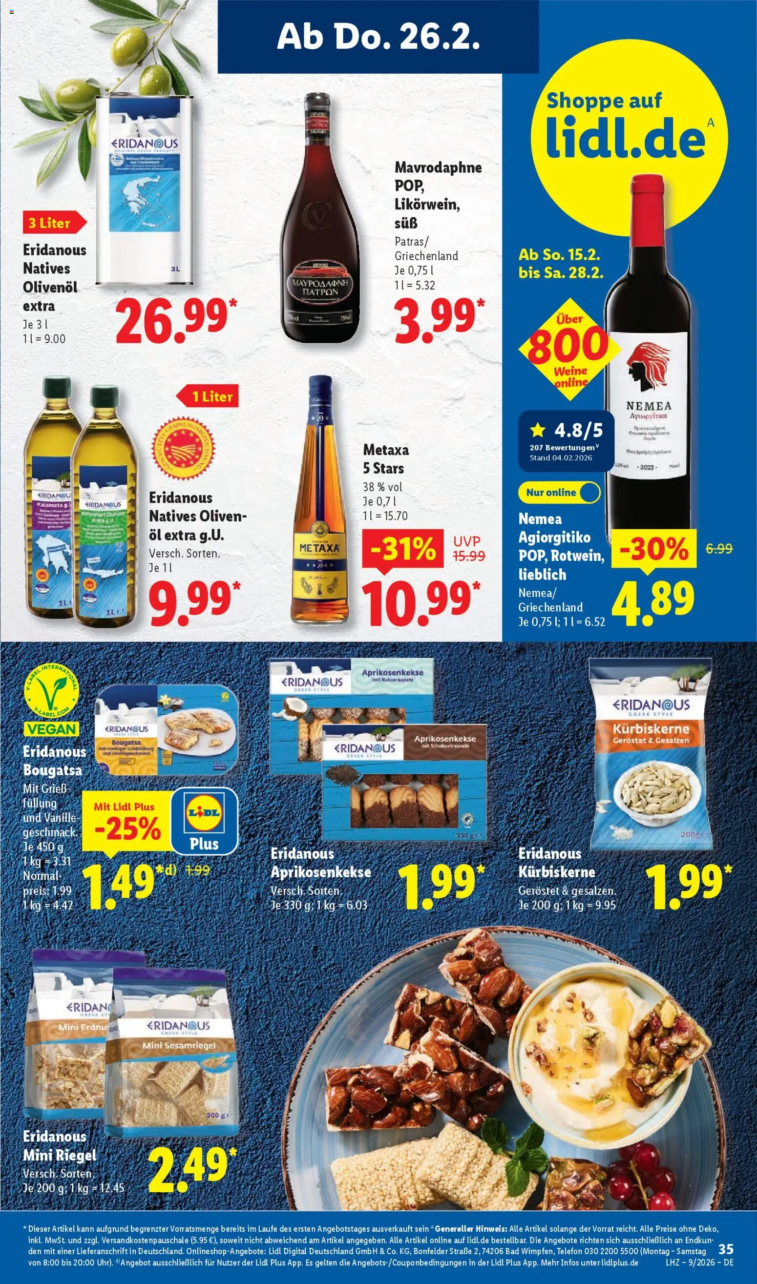 Lidl Prospekt Uffenheim – gültig ab 23.02.2026 | Seite: 51 | Produkte: Bad, Olivenol, Metaxa, Telefon