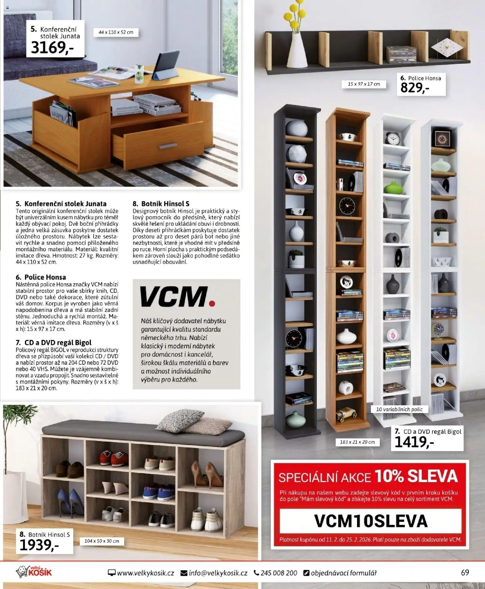 Velký Košík katalog únor 2026 od 01.02.2026 | Strana: 69 | Produkty: Cd, Regál, Police, Zásuvka