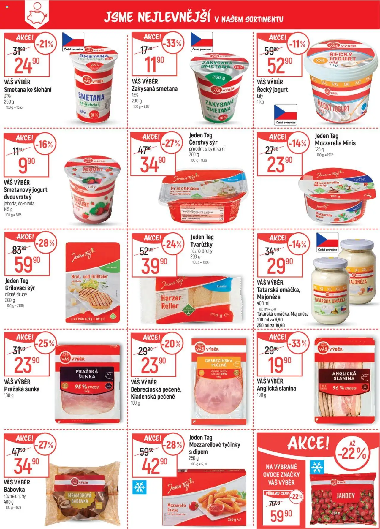 Globus leták od 13.08.2025 | Strana: 3 | Produkty: Řecký jogurt, Čokoláda, Šunka, Tatarská omáčka