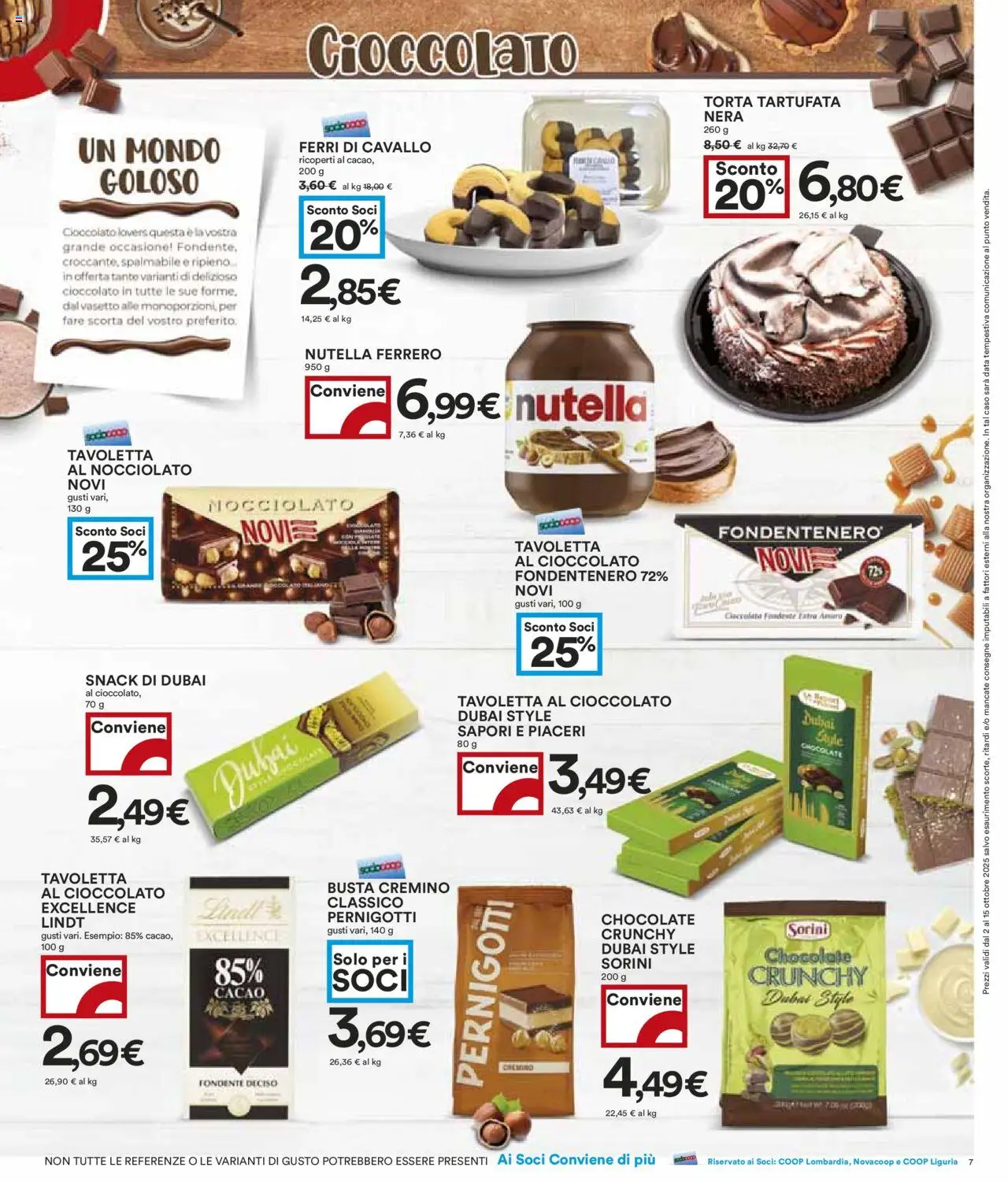 Volantino COOP del 02.10.2025 | Pagina: 7 | Prodotti: Cioccolato, Data, Torta, Cacao