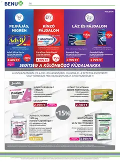 BENU Gyógyszertárak Akciós újság - amely érvényes a következő dátumtól: 01.01.2026 | Oldal: 16 | Termékek: Multivitamin