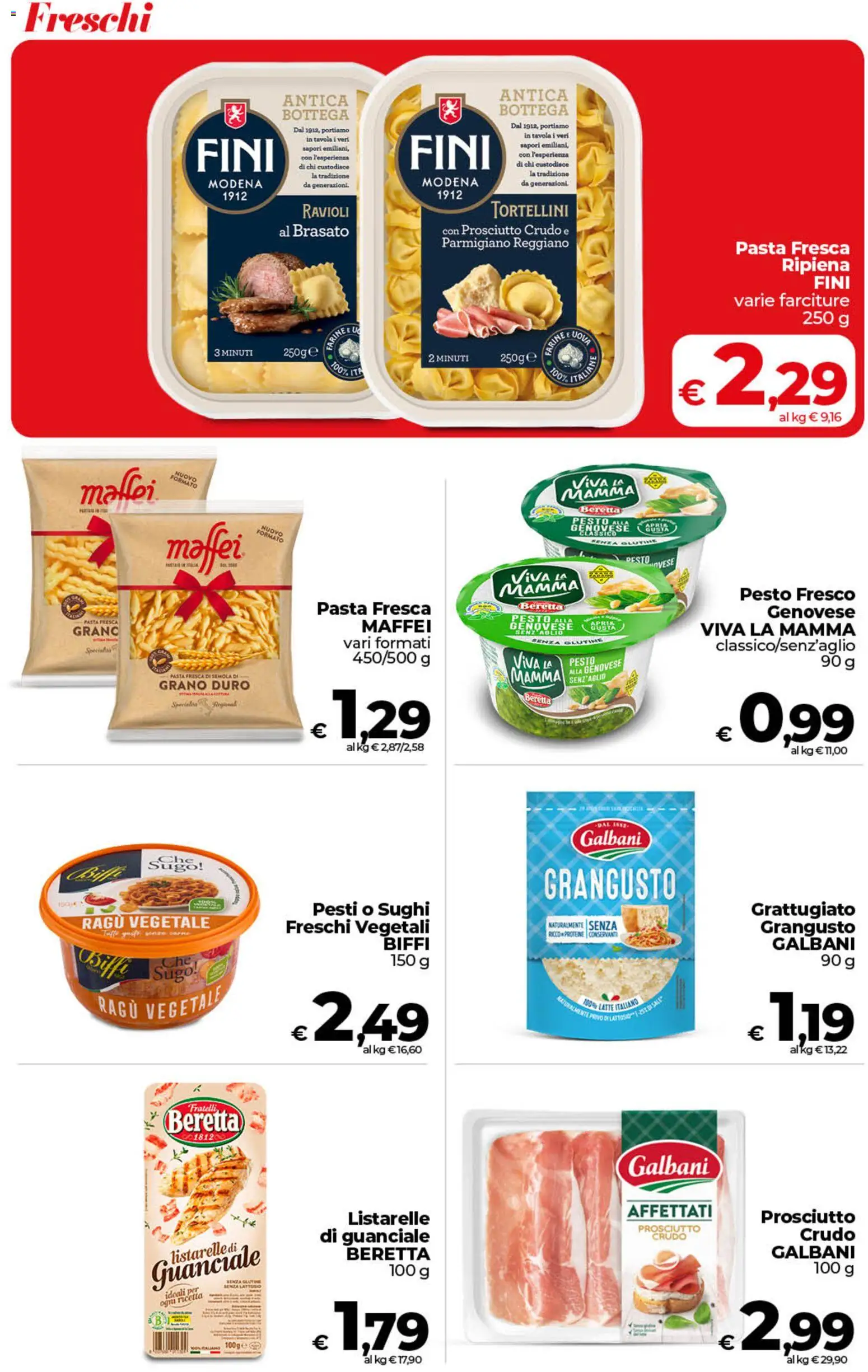 Volantino COOP del 24.02.2026 | Pagina: 8 | Prodotti: Latte, Ravioli, Parmigiano, Guanciale