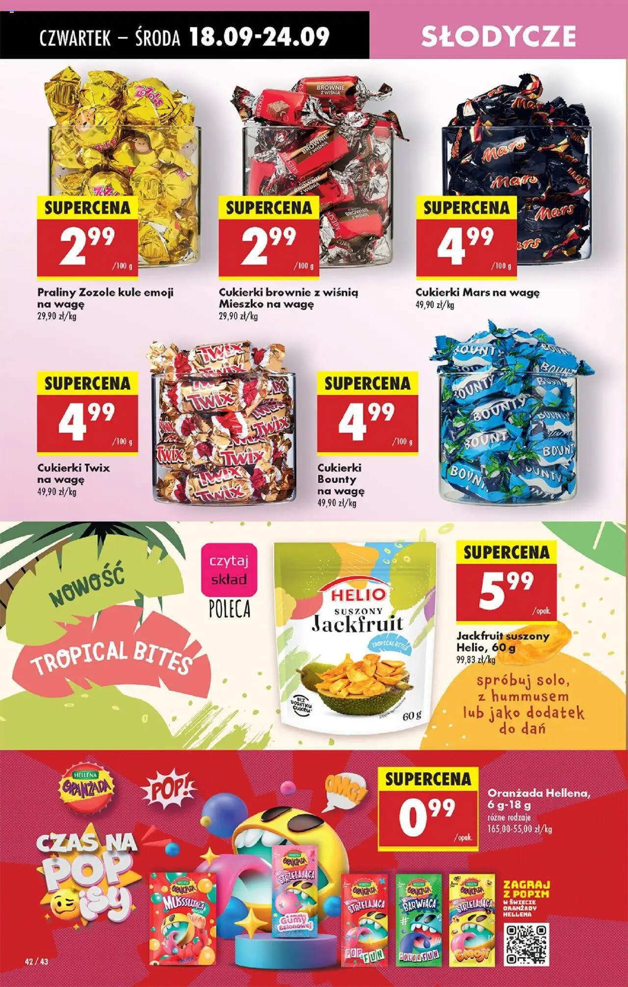 Biedronka gazetka - Oferta w tym tygodniu od 18.09.2025 | Strona: 52 | Produkty: Słodycze, Praliny, Gumy, Brownie