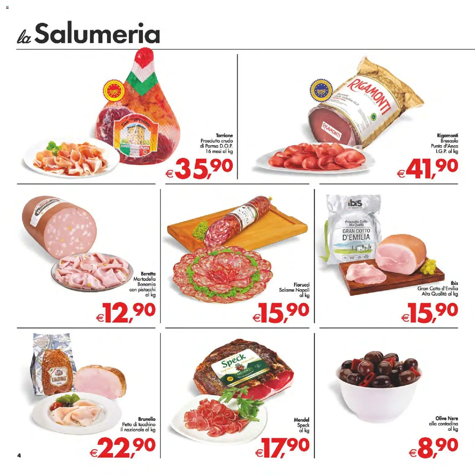 Volantino Decò del 06.03.2026 | Pagina: 4 | Prodotti: Speck, Prosciutto Crudo, Bresaola, Mortadella
