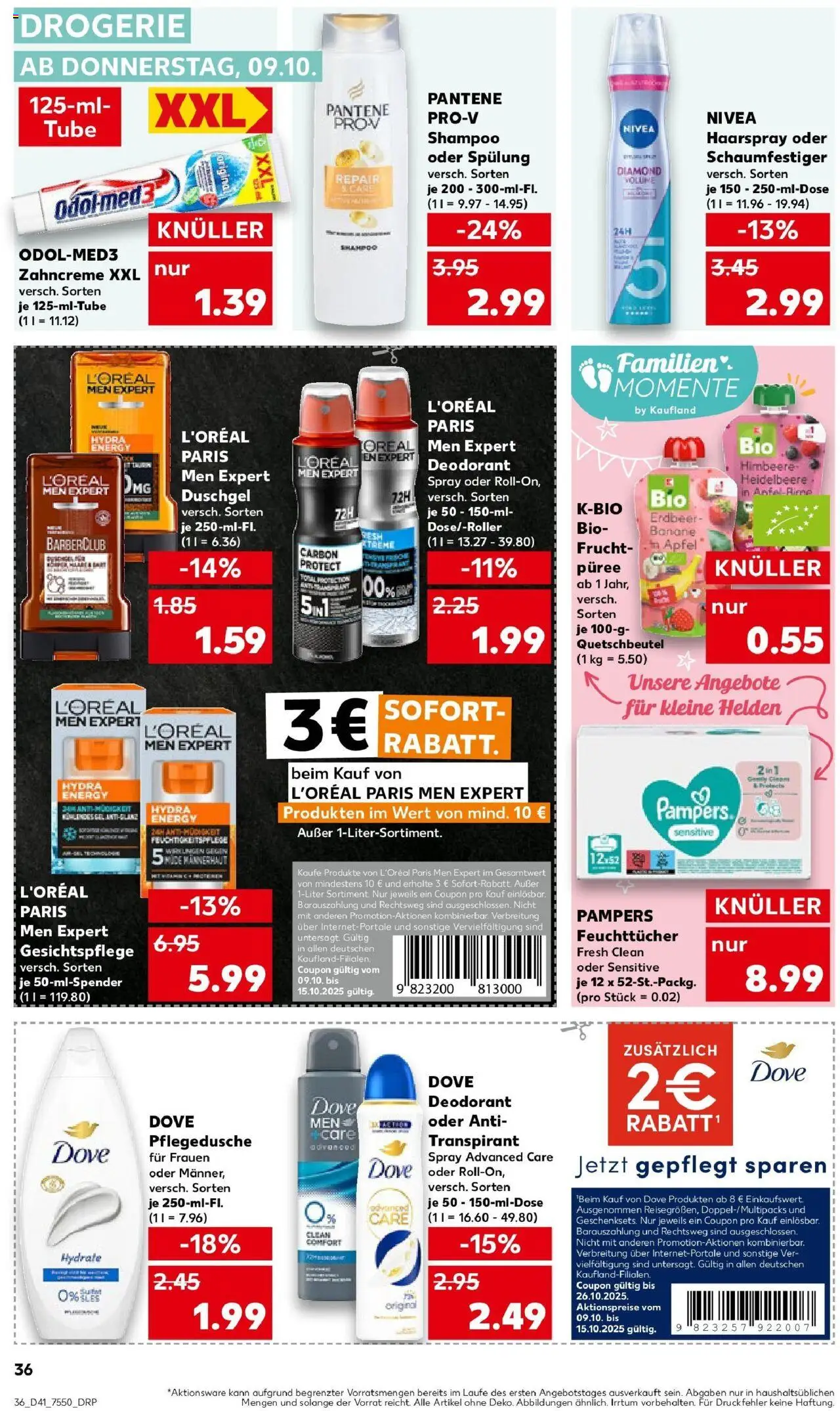 Kaufland prospekt Geislingen An Der Steige	 – gültig ab 09.10.2025 | Seite: 36 | Produkte: Energy, Haarspray, Duschgel, Himbeere
