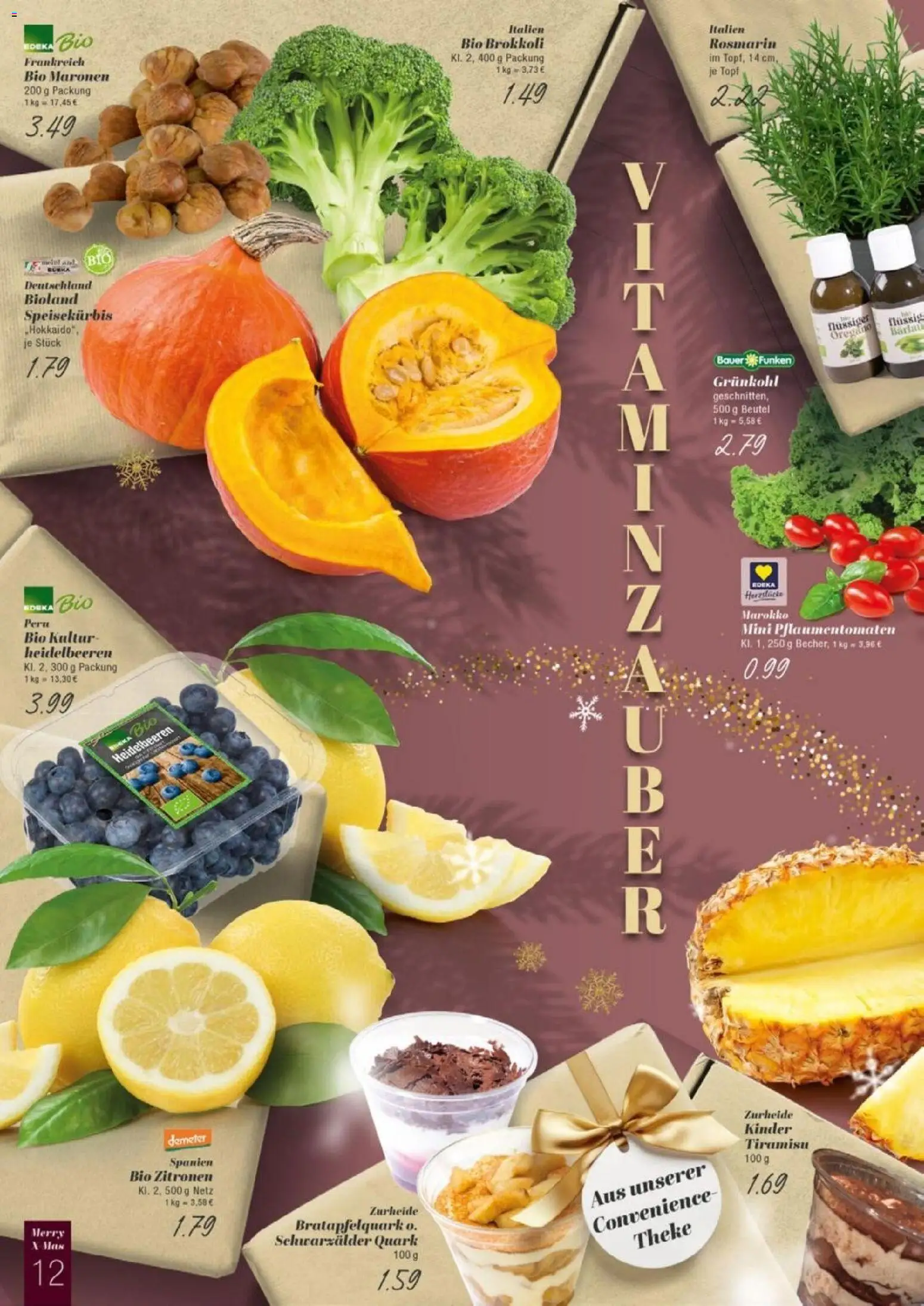 Edeka Zurheide Prospekt 	 – gültig ab 15.12.2025 | Seite: 12 | Produkte: Quark, Theke, Brokkoli, Zitronen