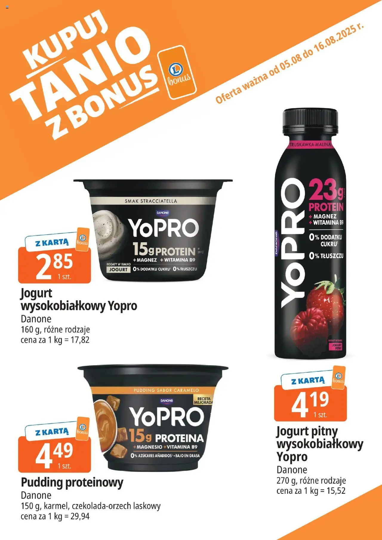 E.Leclerc Gazetka - Kłodzko kupony dodatkowe od 05.08.2025 | Strona: 5 | Produkty: Karta, Jogurt pitny, Jogurt