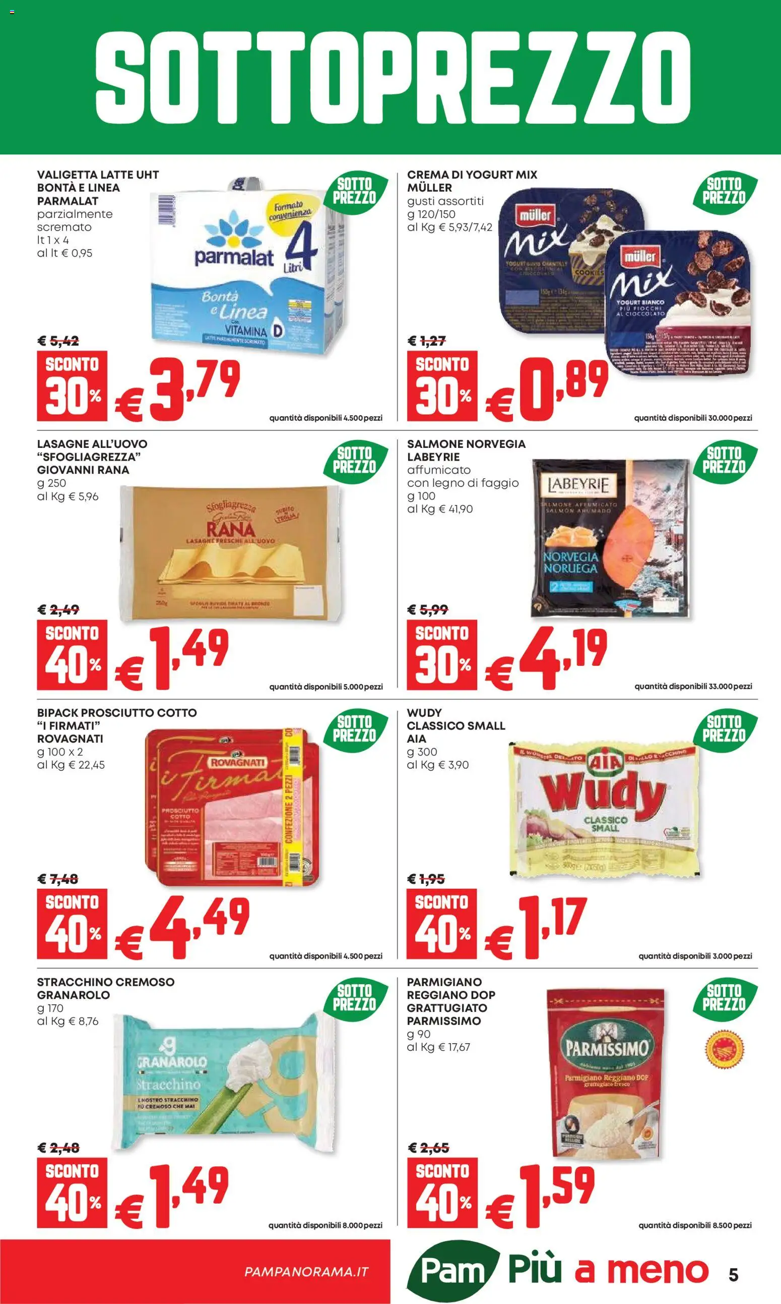 Volantino Panorama del 26.02.2026 | Pagina: 5 | Prodotti: Prosciutto Cotto, Cioccolato, Salmone, Stracchino