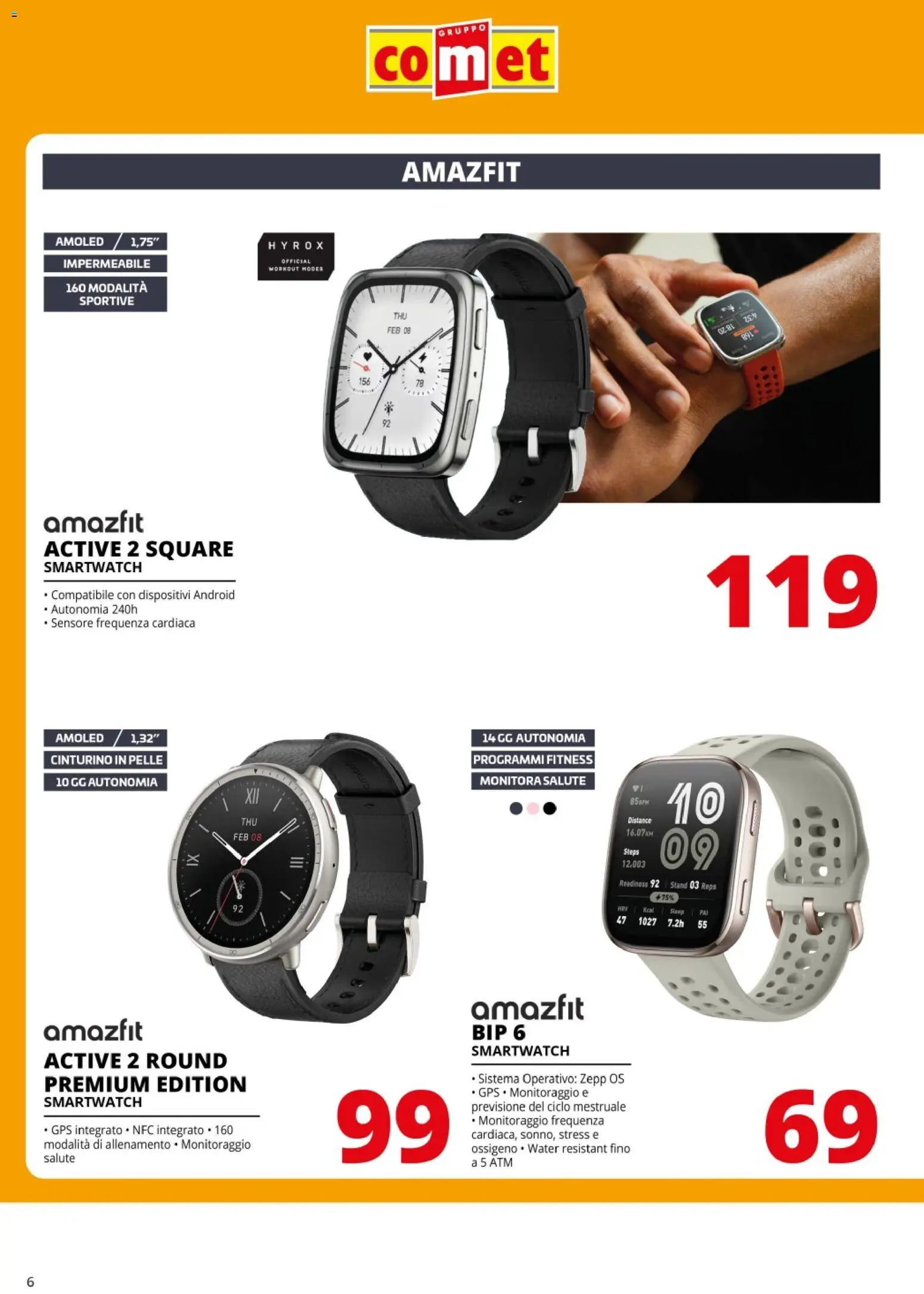 Volantino Comet del 24.04.2026 | Pagina: 6 | Prodotti: Smartwatch