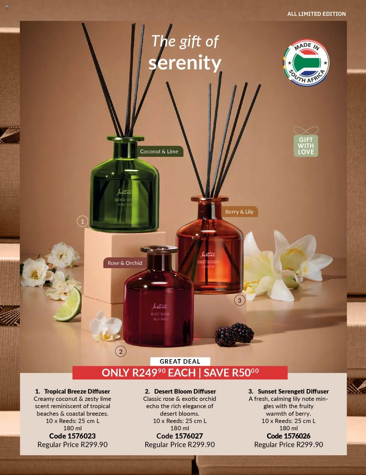 New Justine catalogue – valid from 17.10.2025 | Page: 8 | Products: Diffuser, Lime
