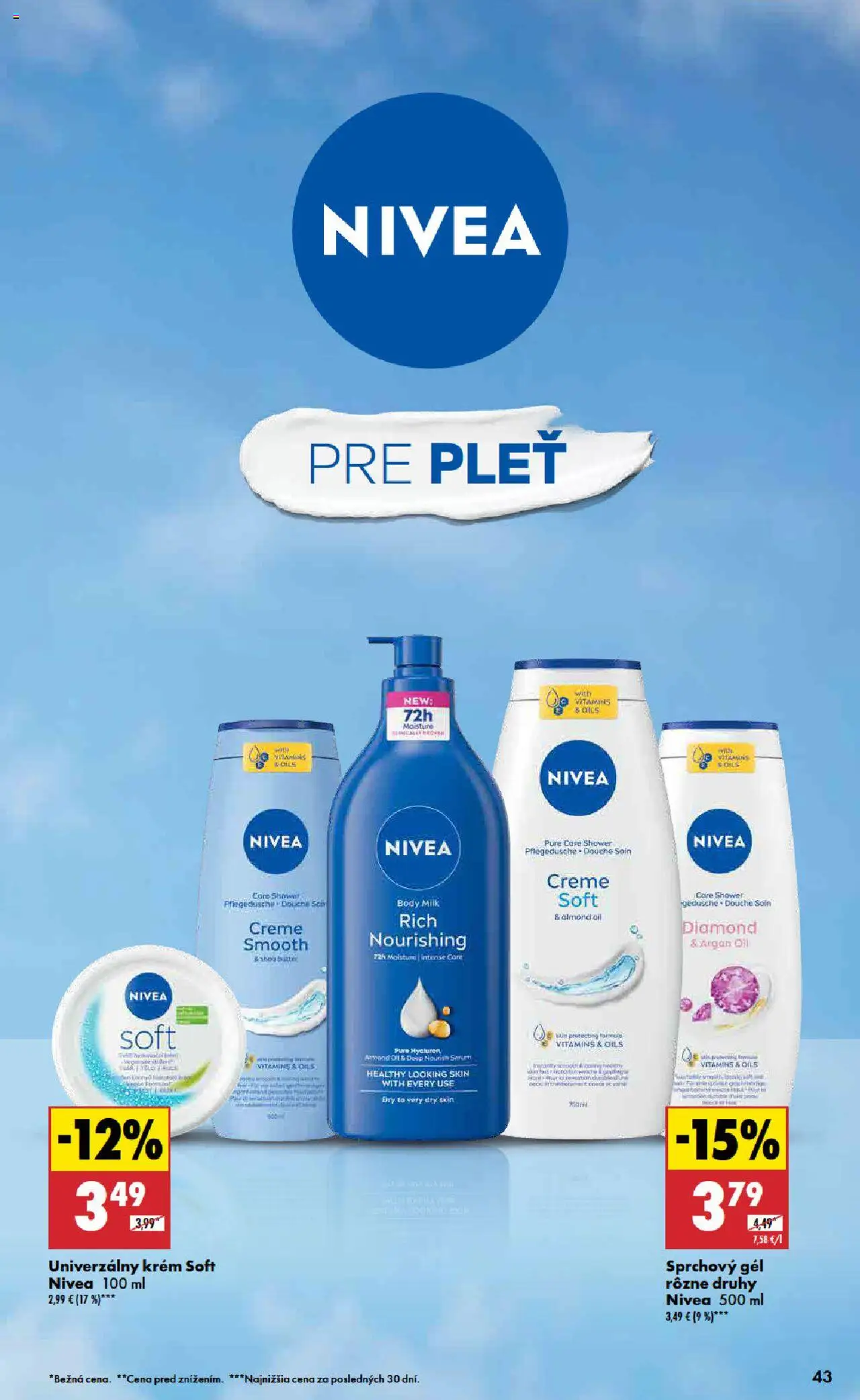 Nové Biedronka akcie – leták je platný od 18.09.2025 | Strana: 43 | Produkty: Nivea, Sprchový gél, Krém