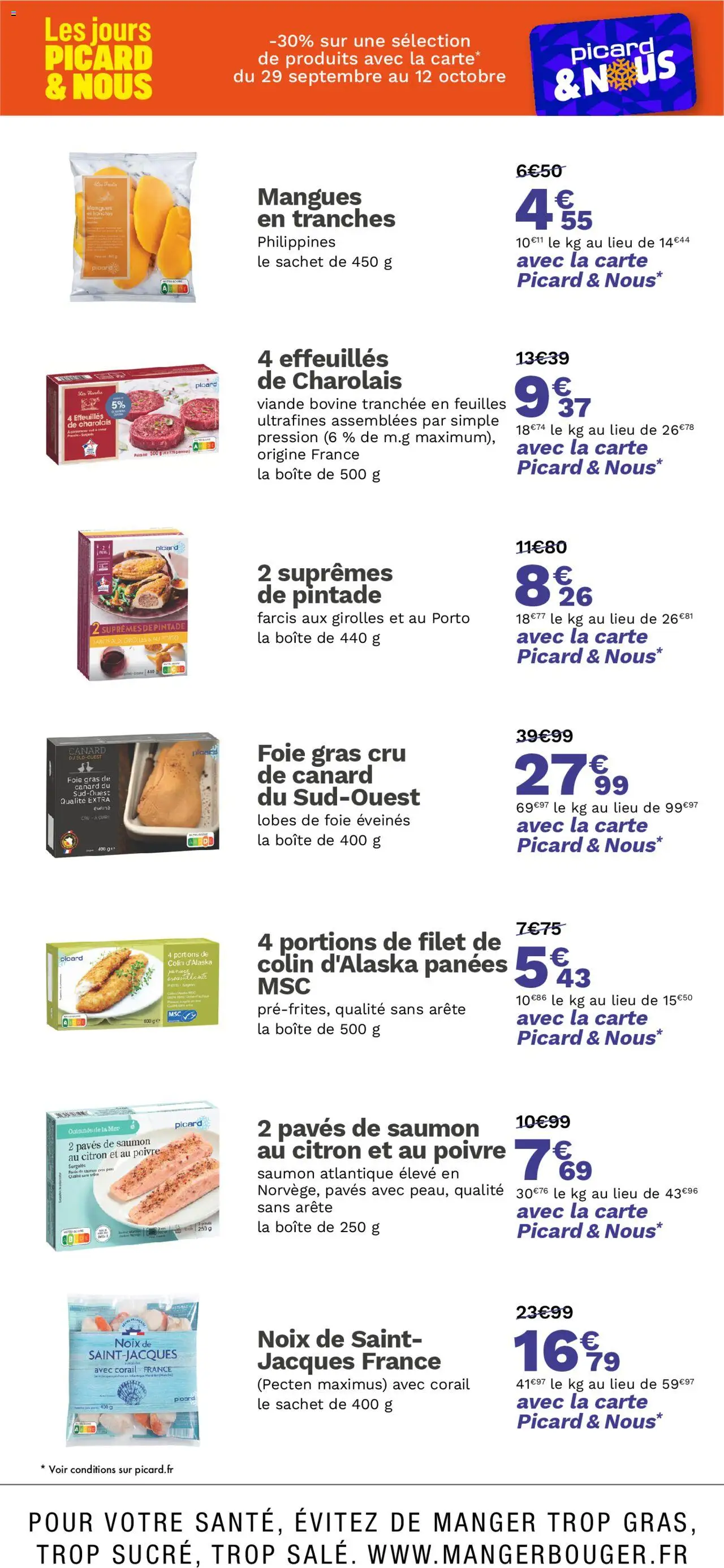 {H1} | Page: 3 | Produits: Foie Gras de Canard, Noix de saint jacques, Poivre, Viande bovine