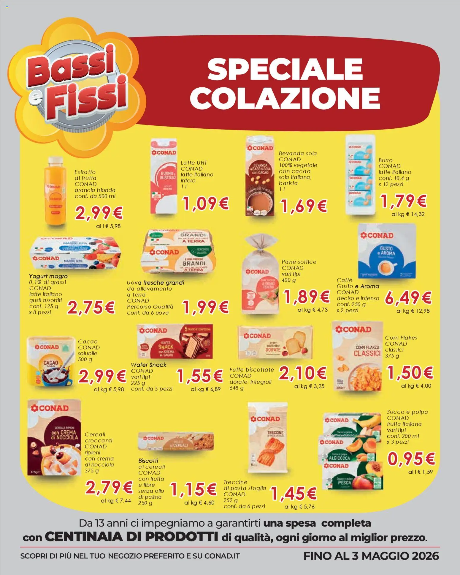 Volantino Conad del 04.02.2026 | Pagina: 5 | Prodotti: Crema, Uova, Biscotti, Latte