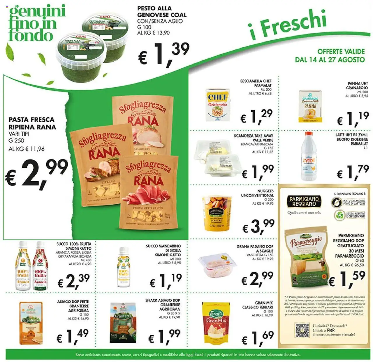 Volantino Coal del 14.08.2025 | Pagina: 9 | Prodotti: Panna, Aglio, Vitello, Grana Padano