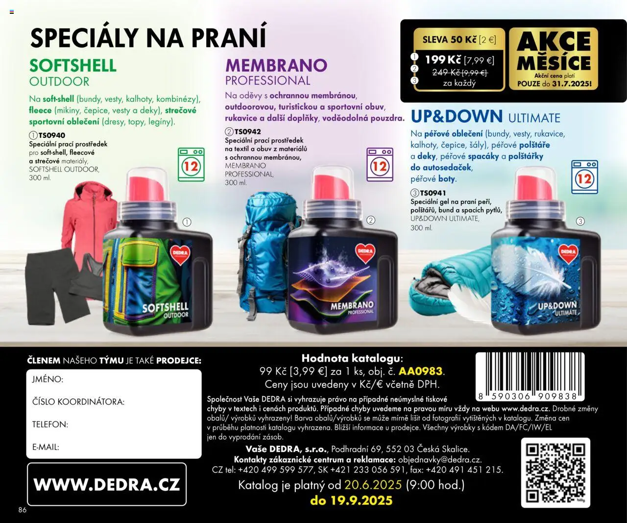 Dedra Katalog 7 2025 │ platný od 20.06.2025 | Strana: 86 | Produkty: Telefón, Rukavice