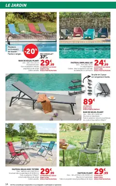 Hyper U - Prévisualisation de Hyper U - Le plein air à prix bas valide à partir de 24.03.2026 | Page: 14 | Produits: Bain de soleil, Kaki, Fauteuil