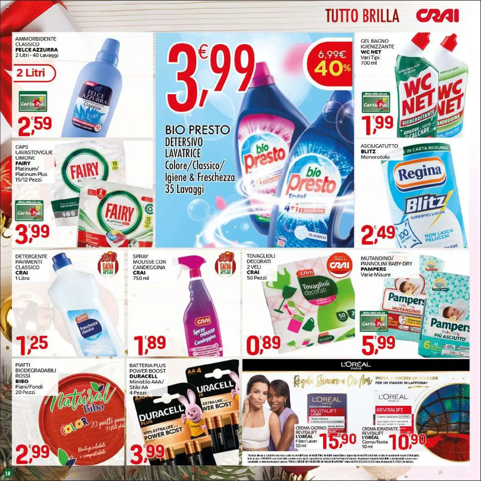 Volantino CRAI del 18.12.2025 | Pagina: 18 | Prodotti: Crema, Detergente, Limone, Asciugatutto