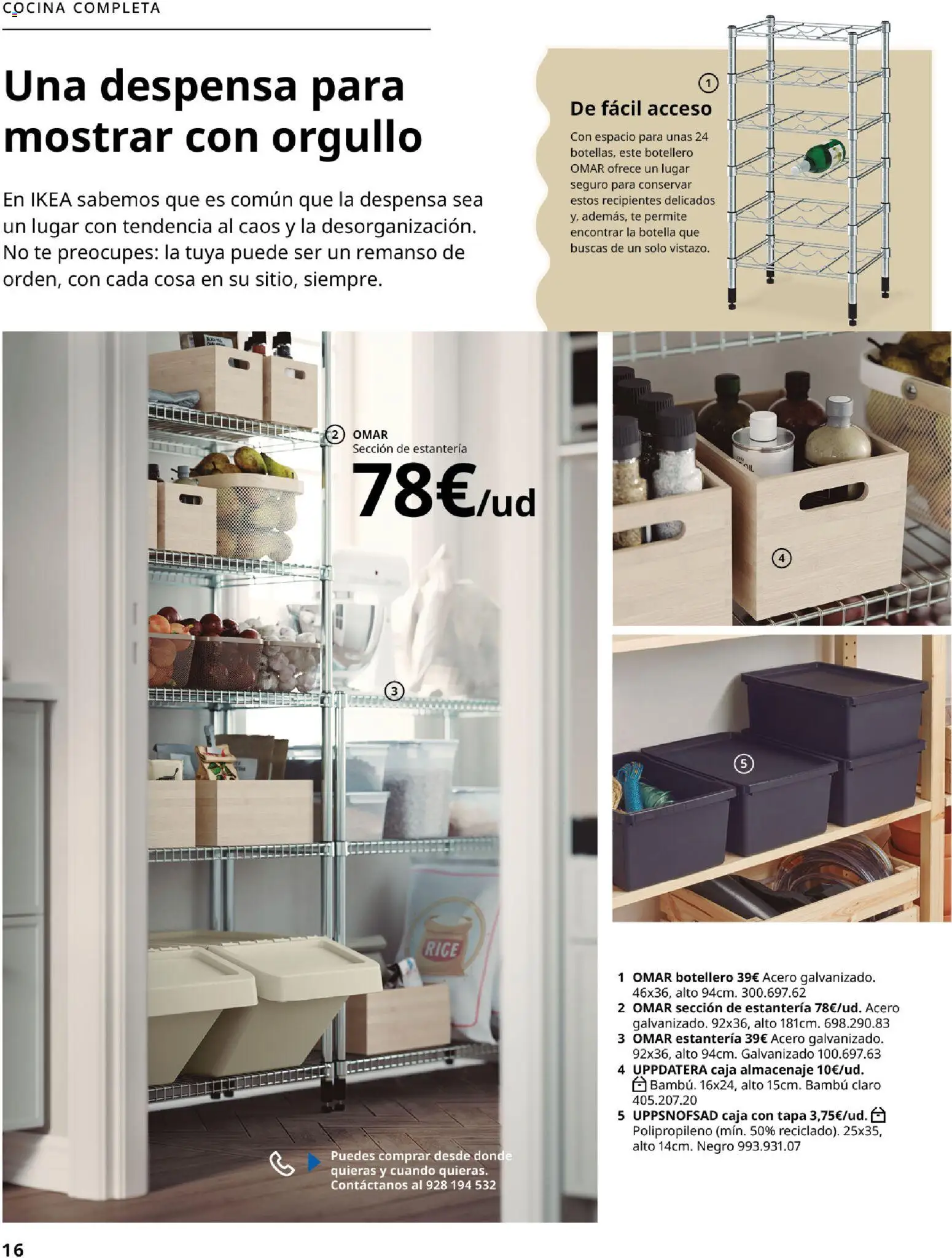 Catálogo IKEA Organización en el hogar │ válido desde el 15.01.2026 | Página: 16 | Productos: Té, Cocina, Almacenaje, Caja
