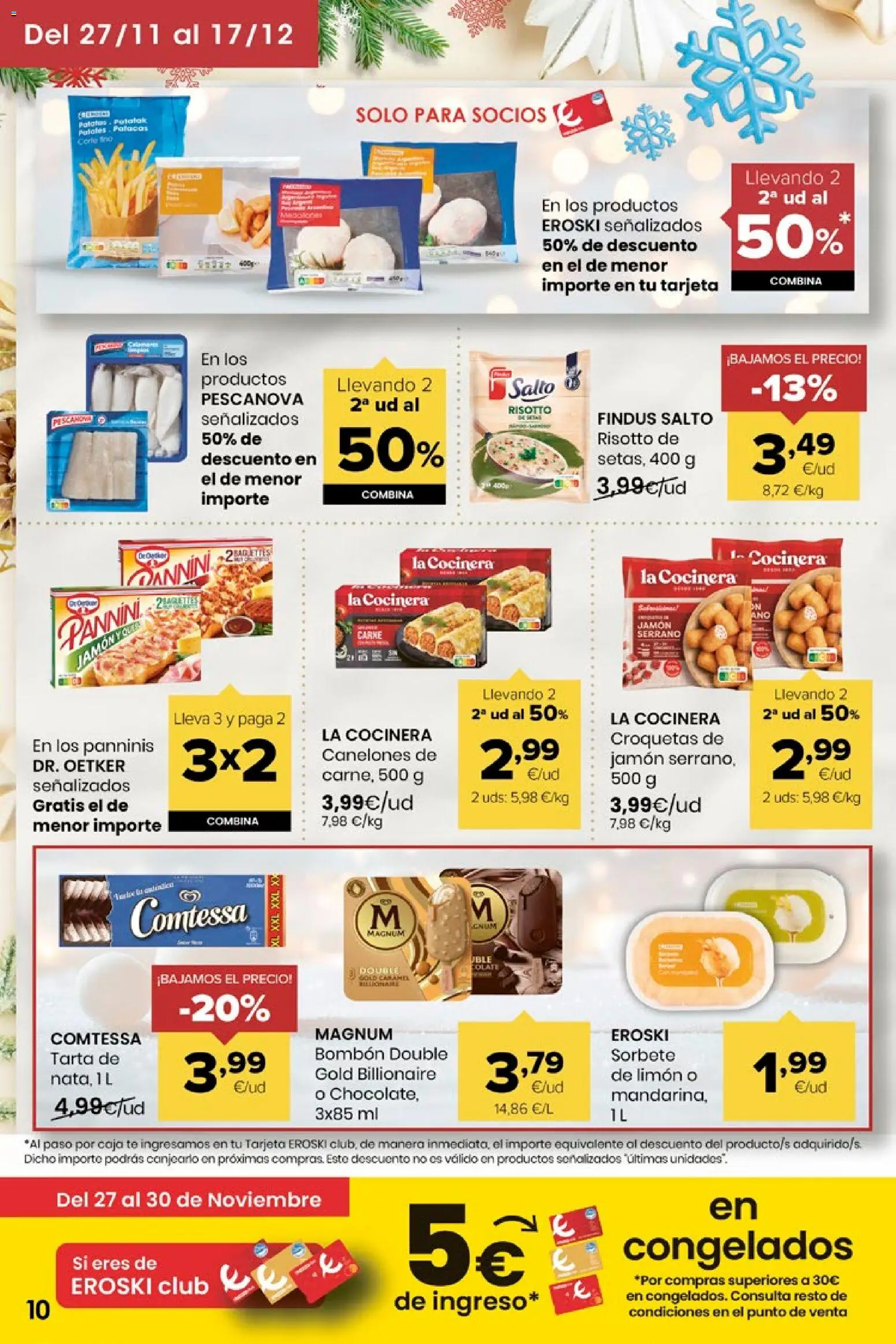 Eroski - Miramos por ti │ válido desde el 27.11.2025 | Página: 10 | Productos: Jamón, Té, Croquetas, Caja