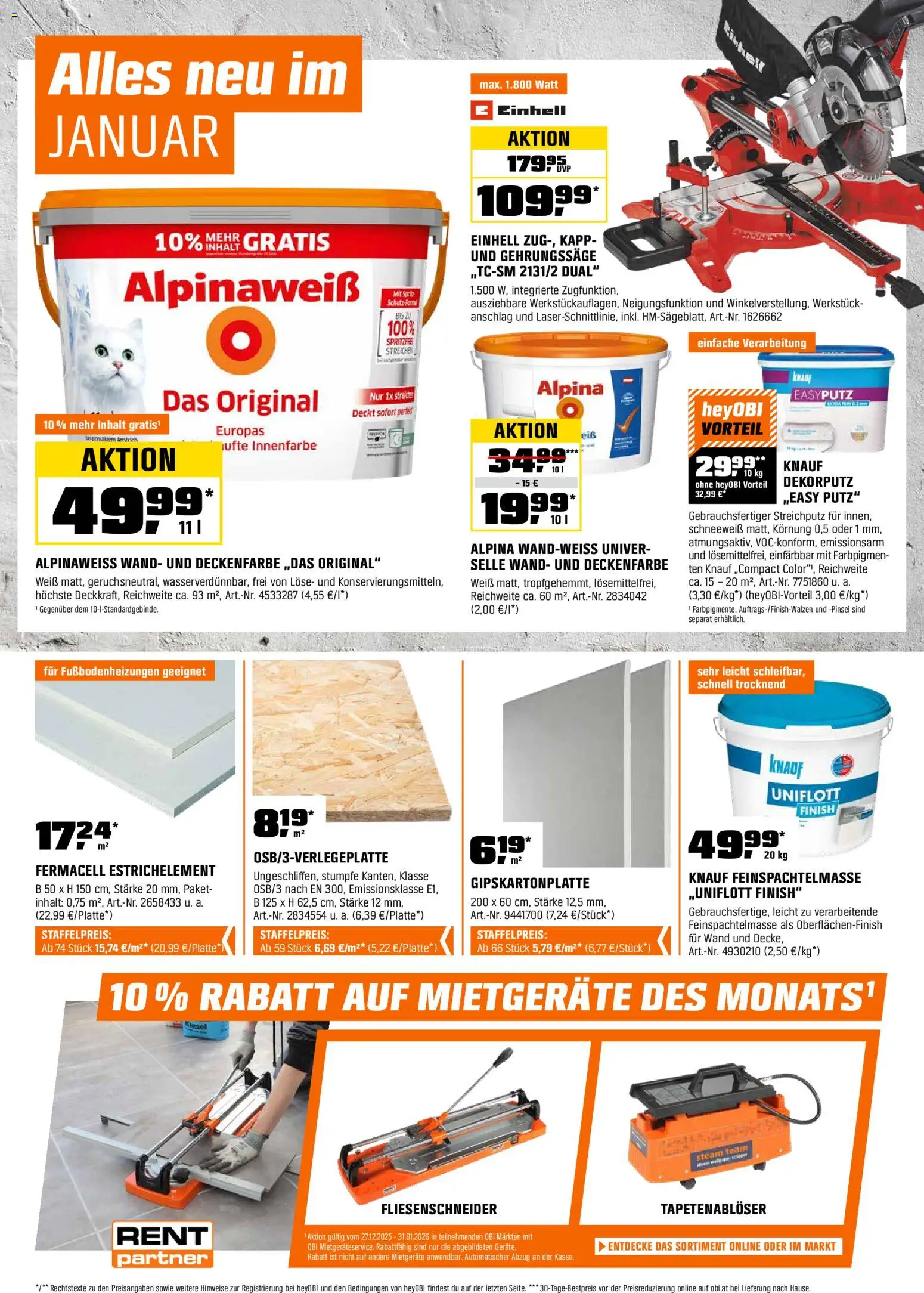 OBI Flugblatt gültig ab 27.12.2025 | Seite: 10 | Produkte: Pinsel