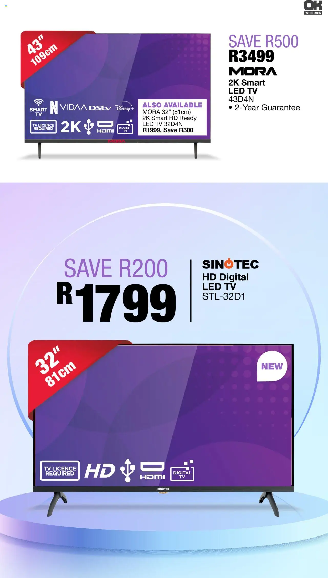 New OK Furniture catalogue – valid from 15.09.2025 | Page: 4 | Products: TV