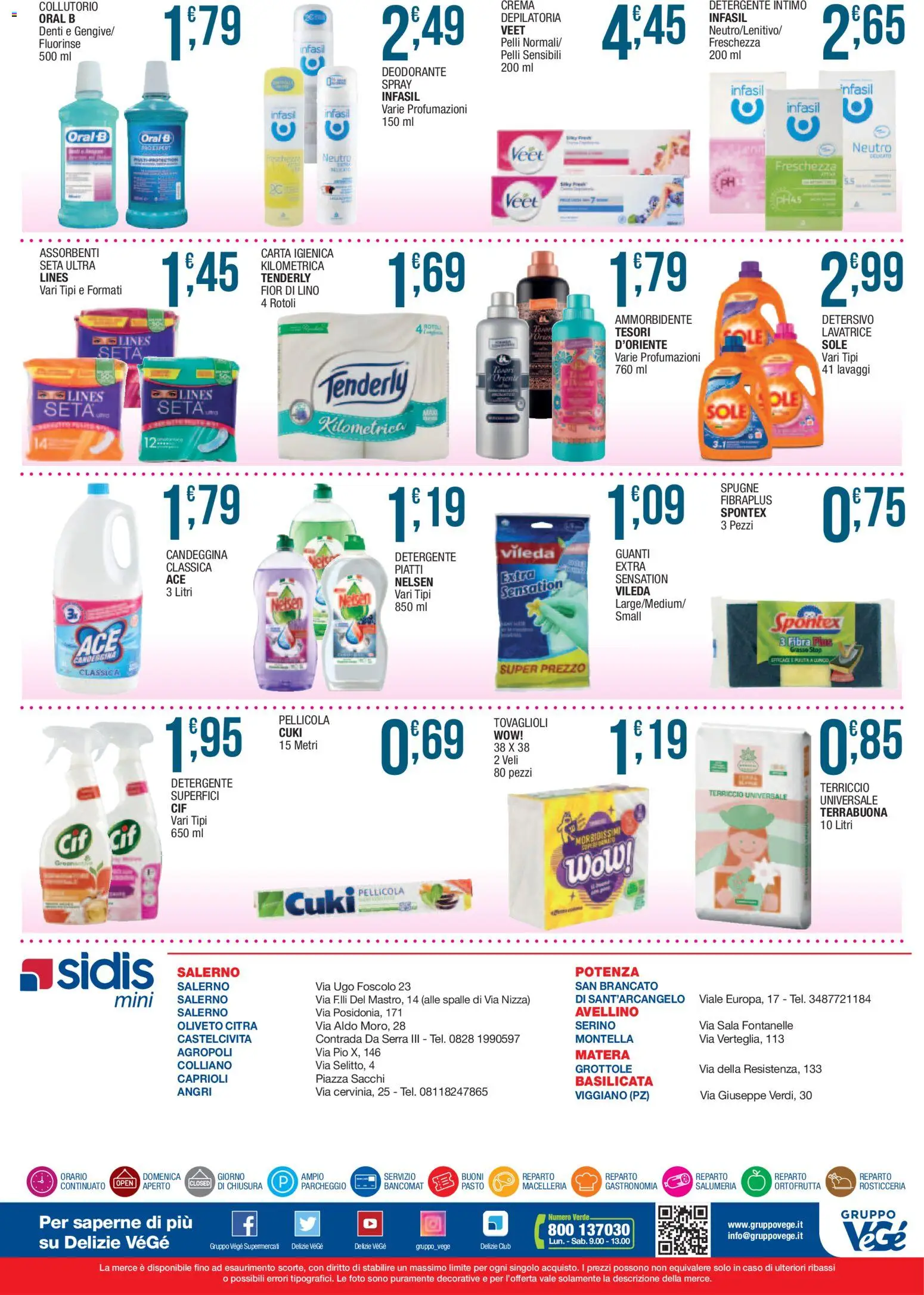 Volantino Sidis del 20.04.2026 | Pagina: 12 | Prodotti: Ammorbidente, Detergente intimo, Intimo, Pellicola