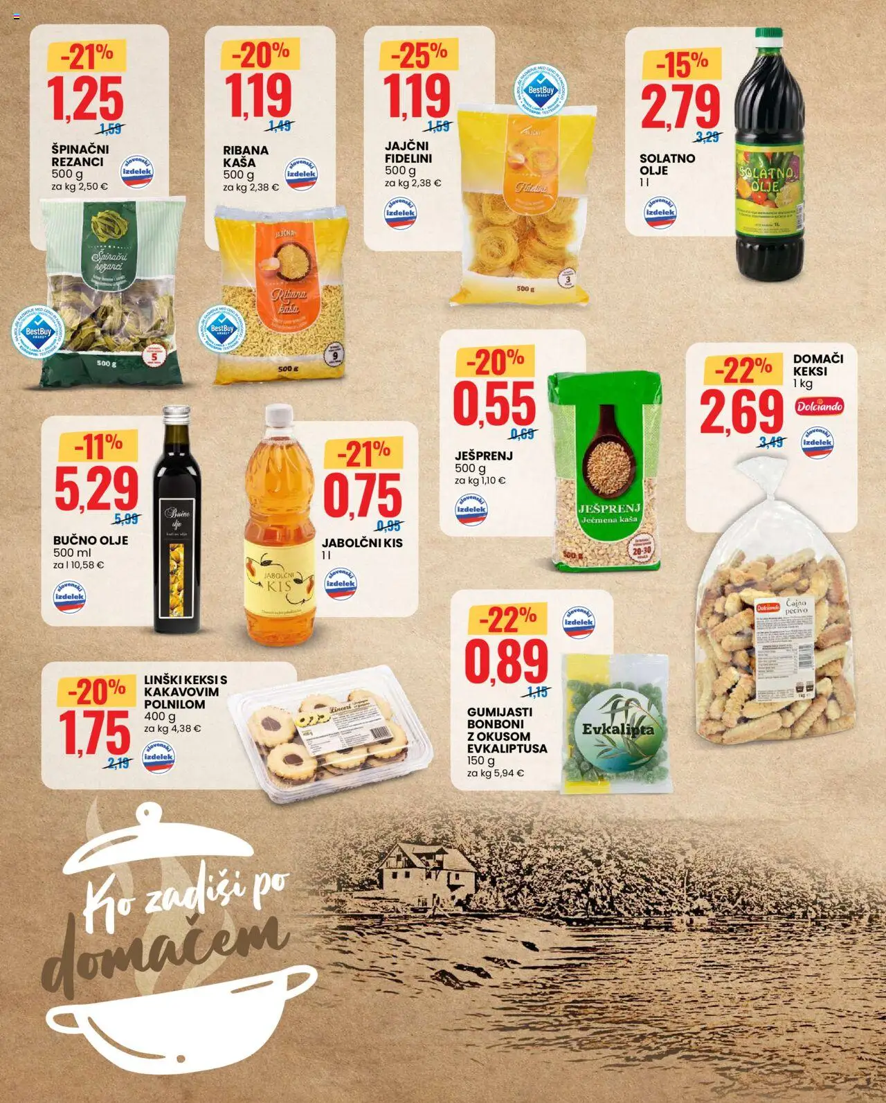 Eurospin katalog │ velja od 14.08.2025 | Stran: 4 | Izdelki: Keksi, Kis, Jabolčni kis, Olje