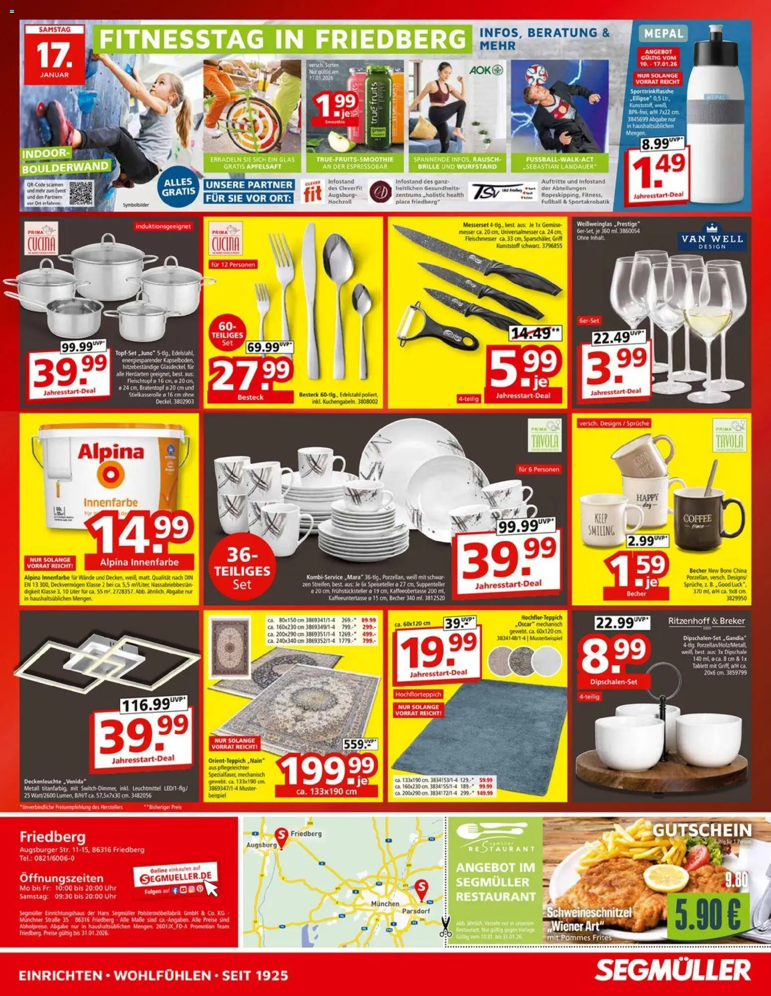 Segmüller Jahres Start Deals – gültig ab 10.01.2026 | Seite: 6 | Produkte: Öl, Pommes frites, Orientteppich, Brille