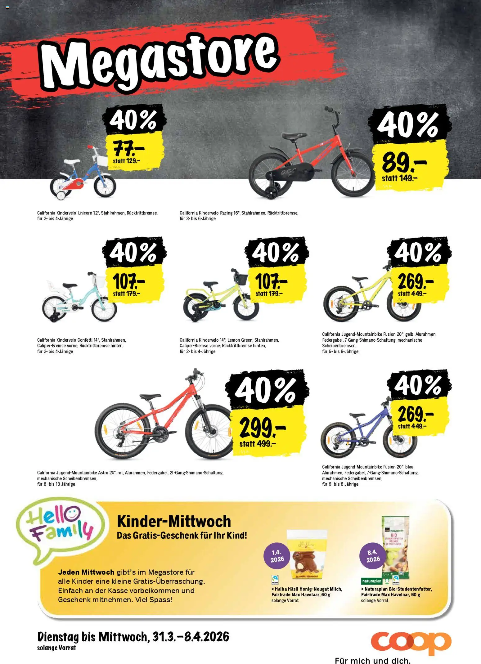 Coop aktionen – gültig ab 31.03.2026 | Seite: 28 | Produkte: Milch