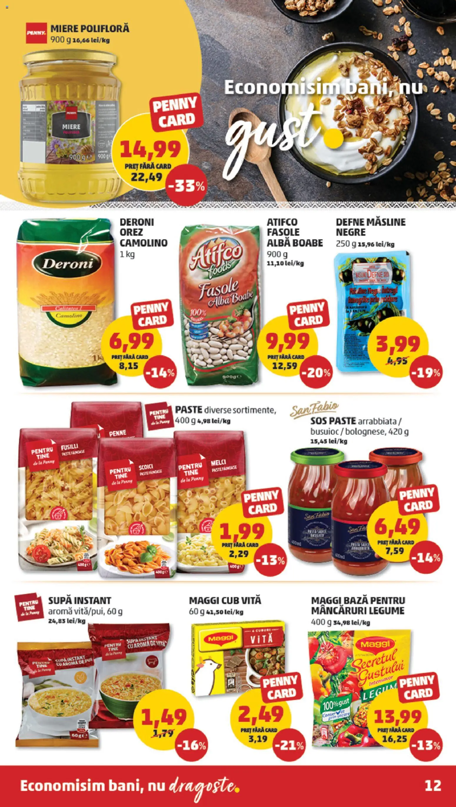 Noul catalog PENNY – valabil de la 29.10.2025 | Pagină: 12 | Produse: Măsline, Pește, Paste, Fasole albă